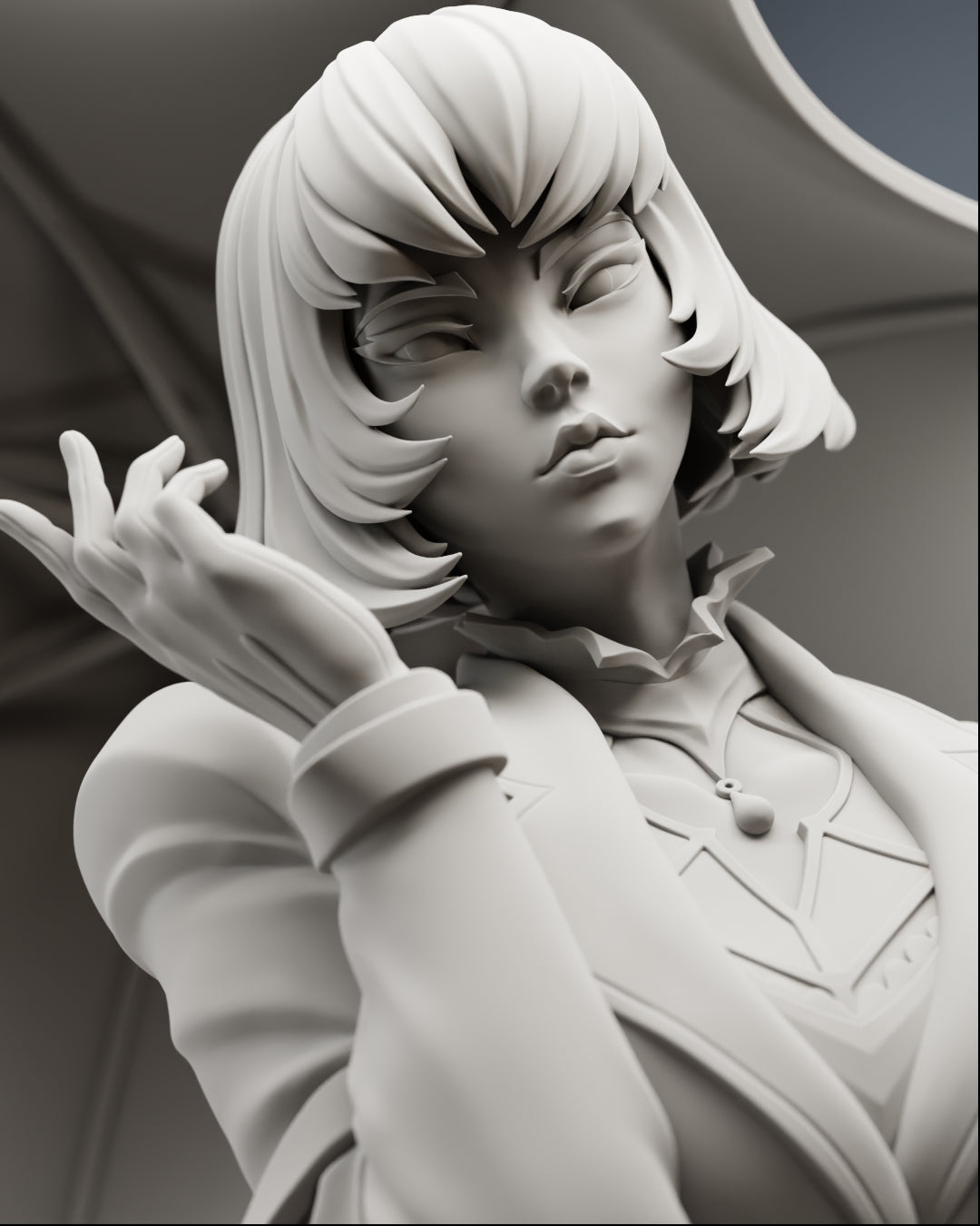Rooftop Raven Statue