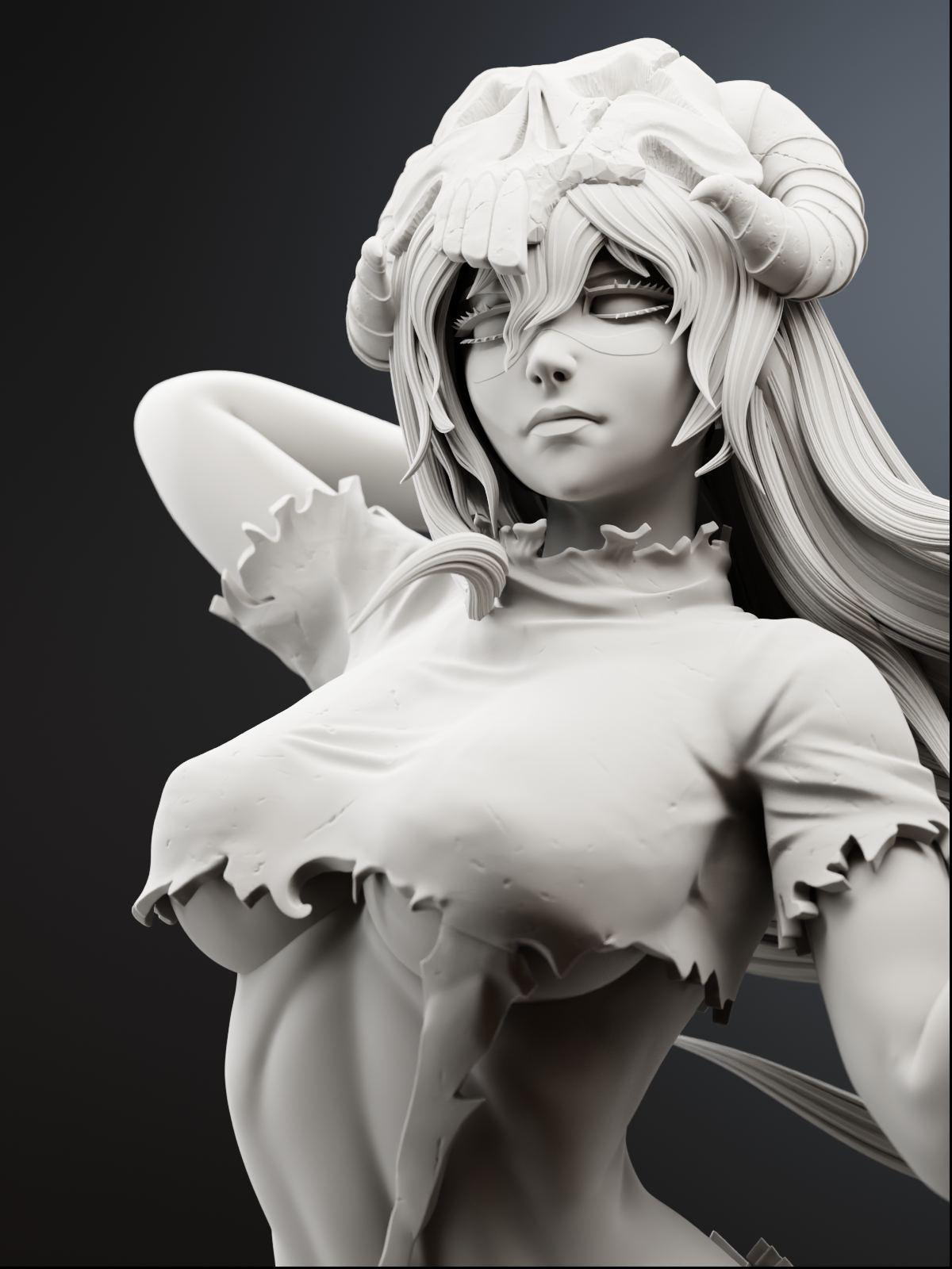 The Horned Mercy | Maximum Detailed 12K 3D printed figure