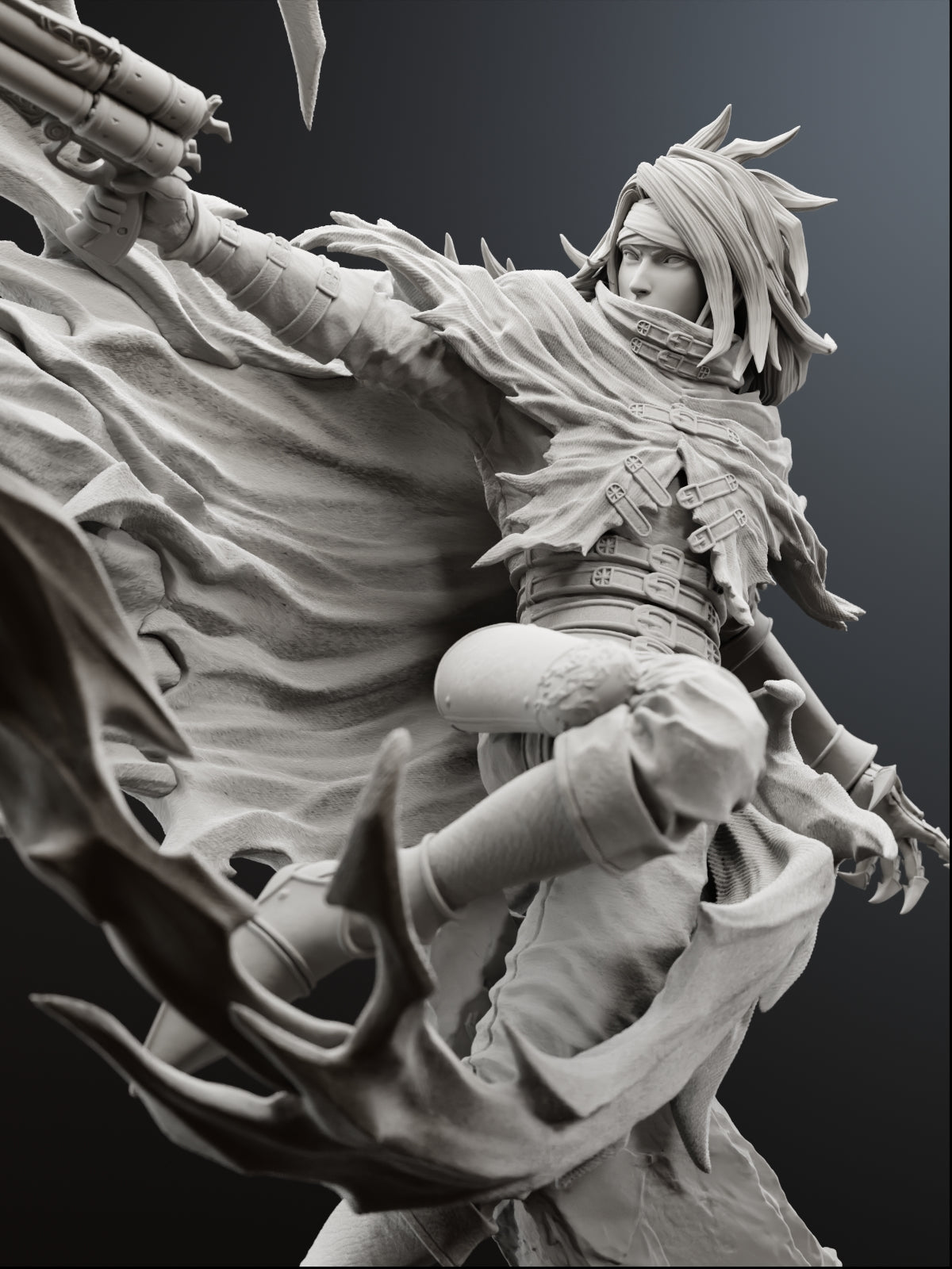 The Crimson Requiem | Maximum Detailed 12K 3D printed figure