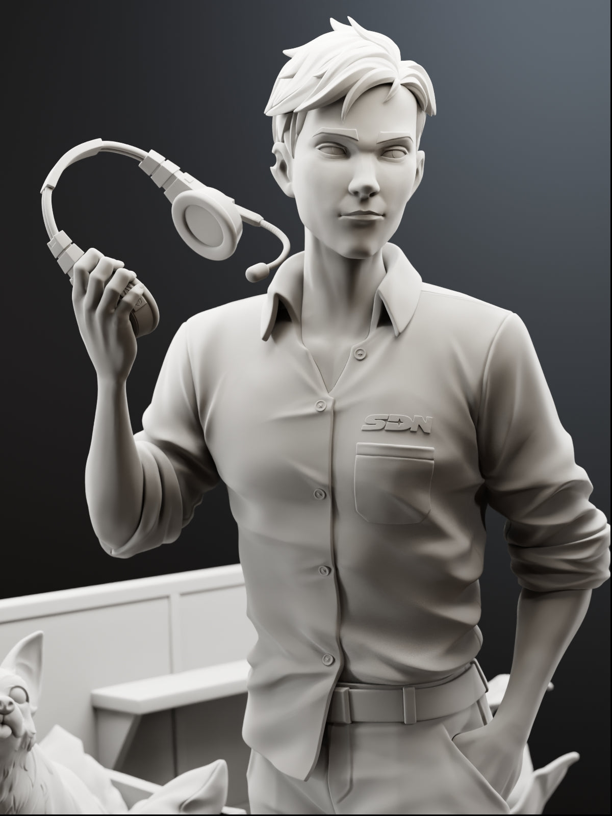 The Dispatcher | Maximum Detailed 12K 3D printed figure
