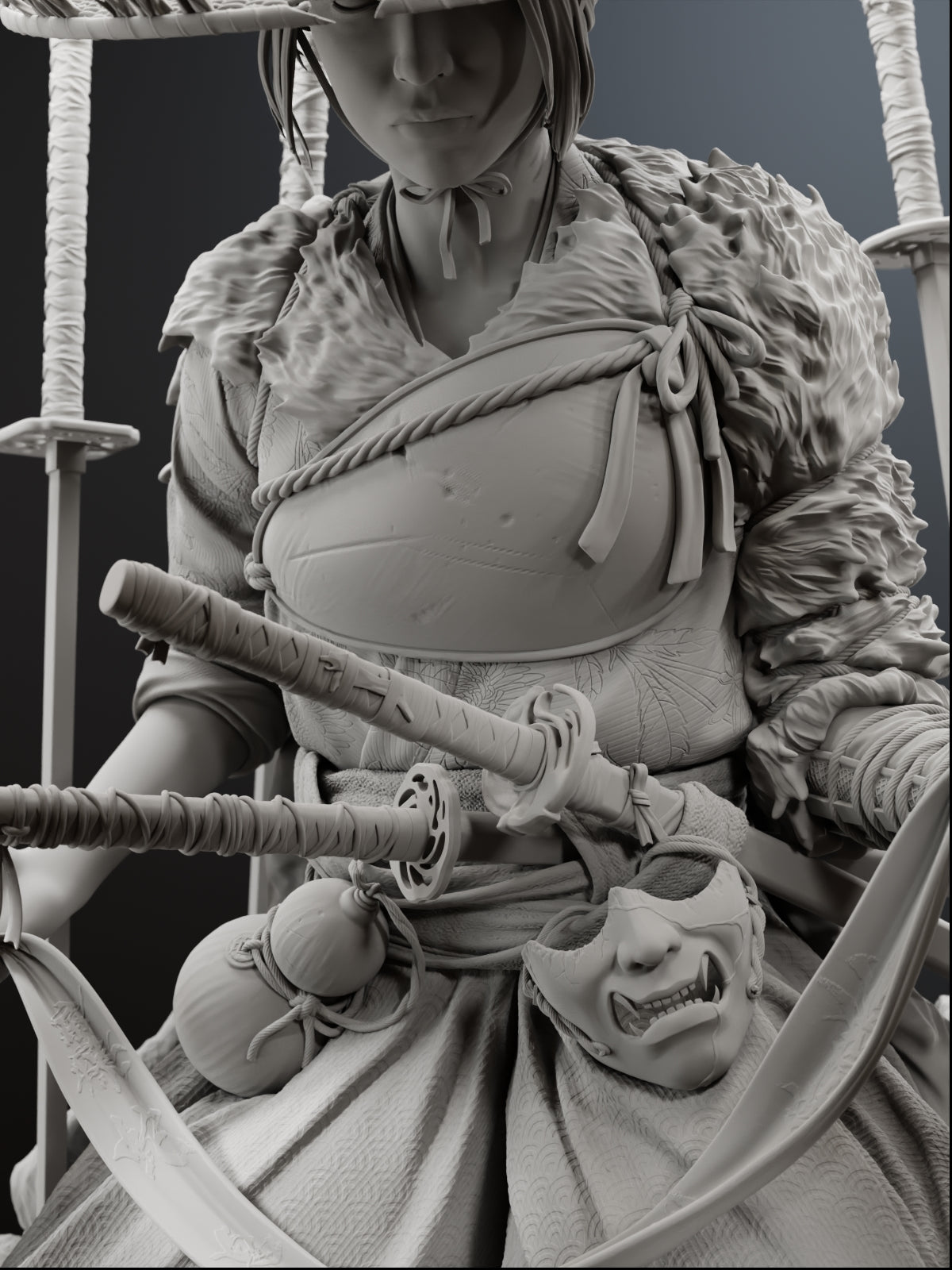 The Silent Ronin | Maximum Detailed 12K 3D printed figure