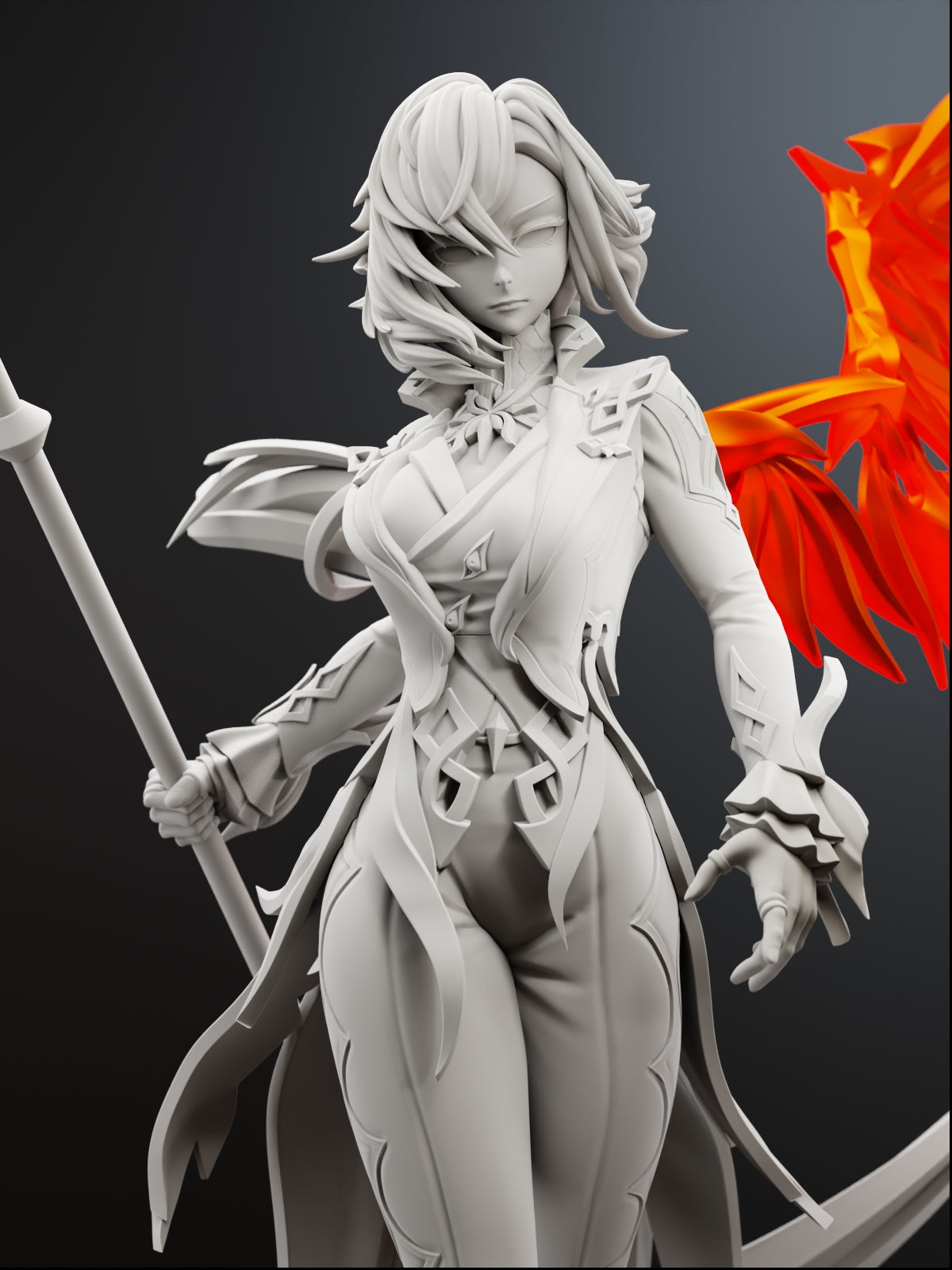 The Crimson Enigma | Maximum Detailed 12K 3D printed figure