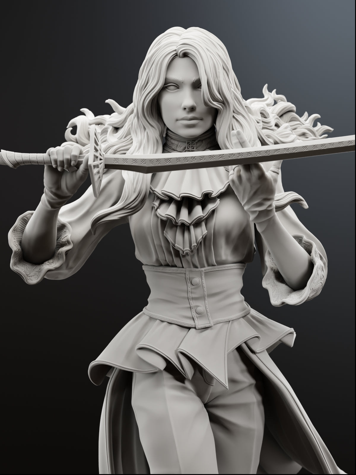 The Ashen Grace | Maximum Detailed 12K 3D printed figure