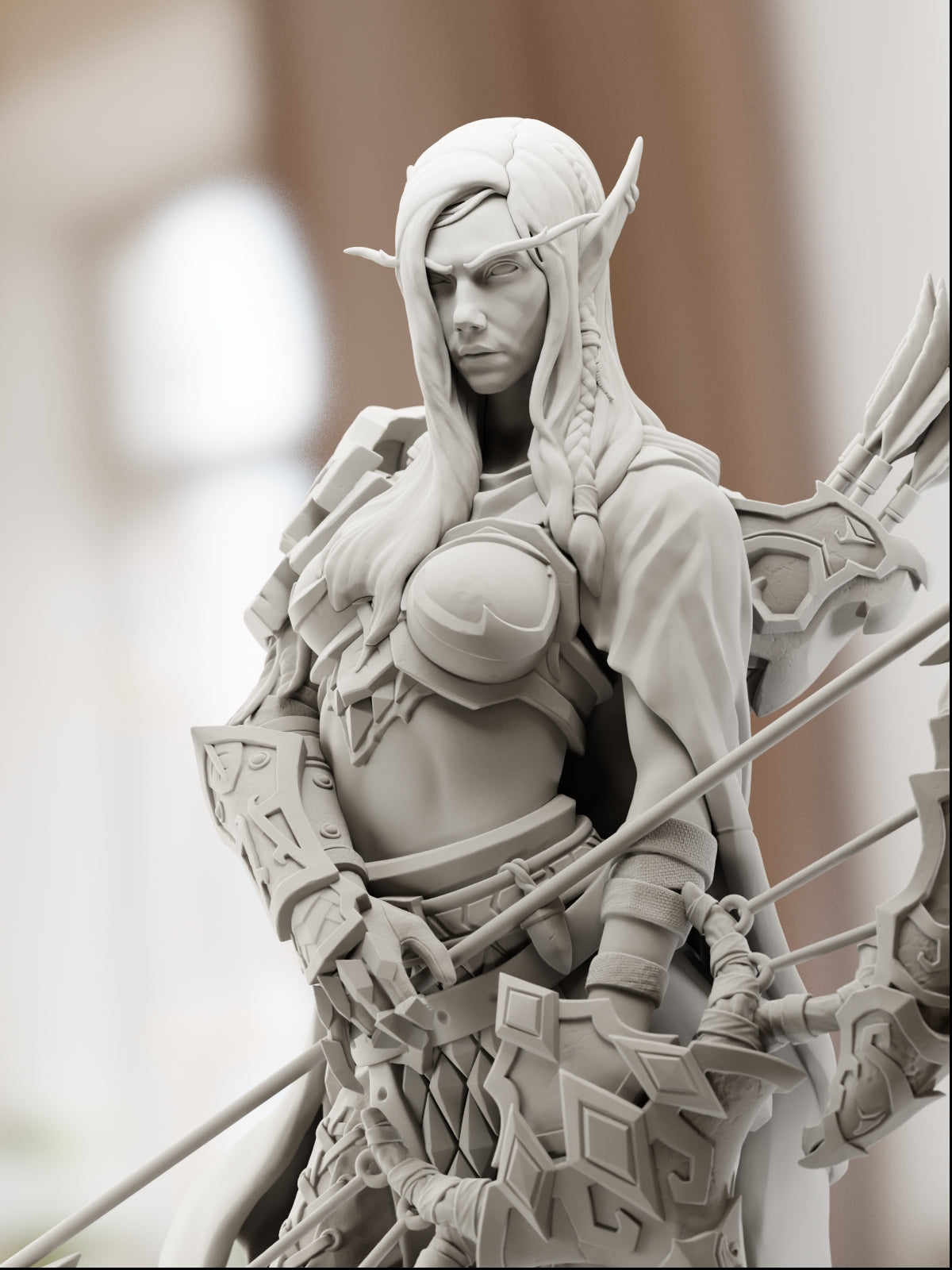 High Elf Huntress | Maximum Detailed 12K 3D printed figure