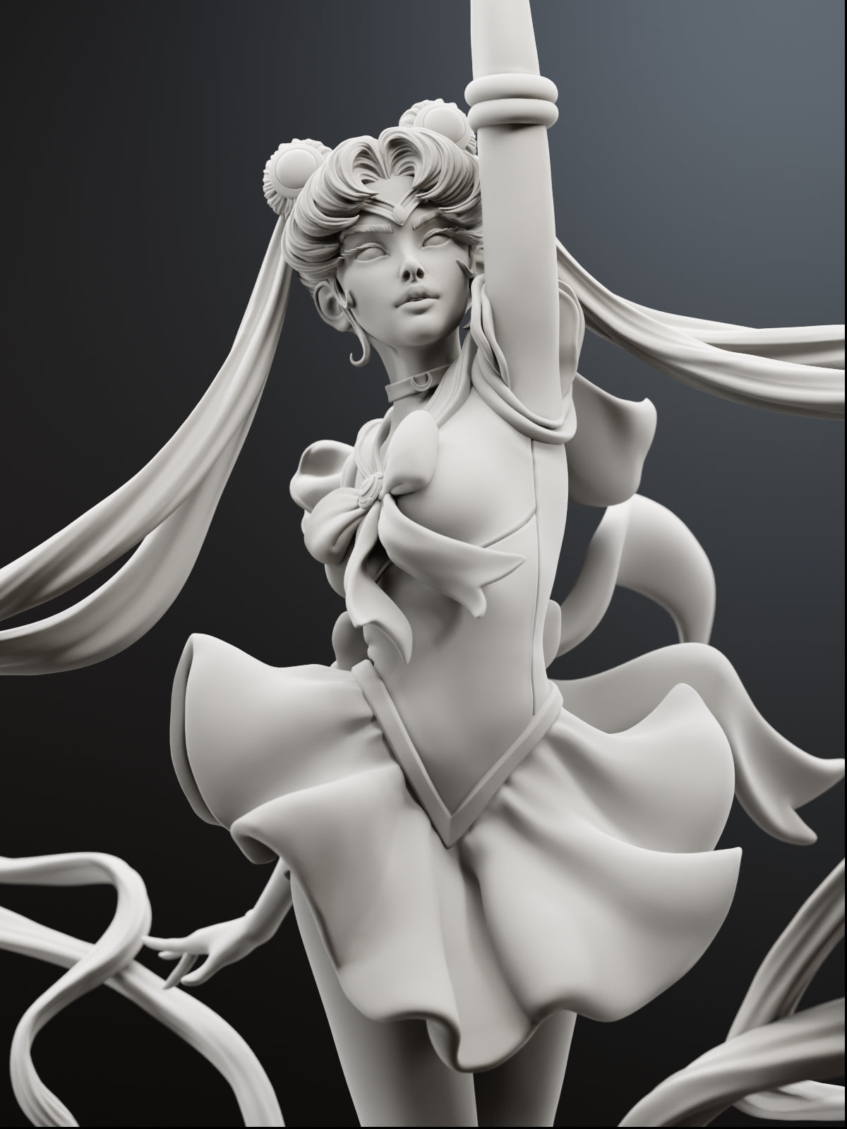 The Moon Guardian | Maximum Detailed 12K 3D printed figure