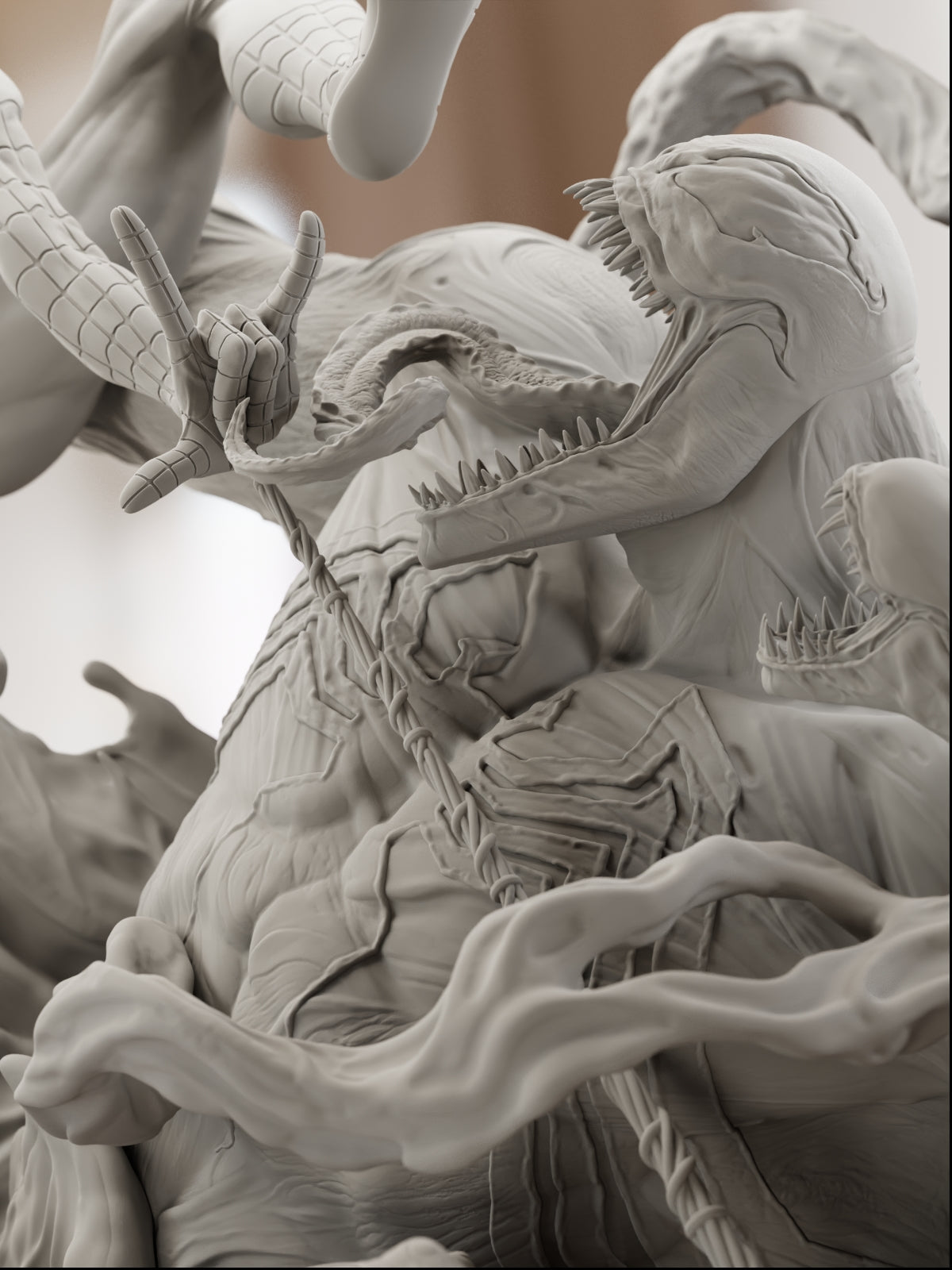 Webs and Shadows | Maximum Detailed 12K 3D printed figure