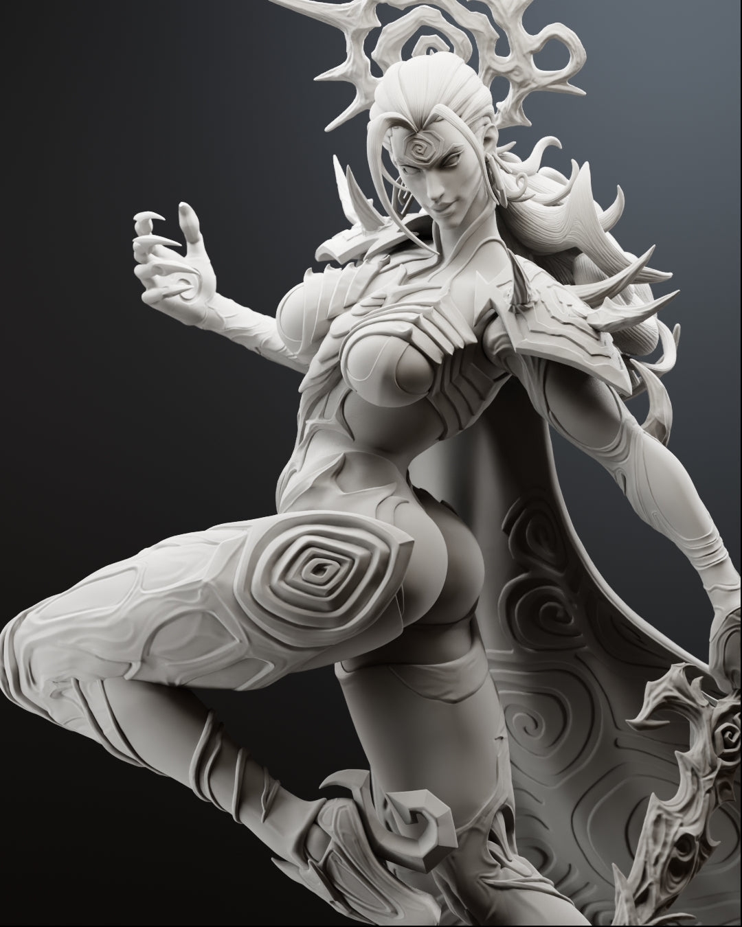 The Black Queen | Maximum Detailed 12K 3D printed figure