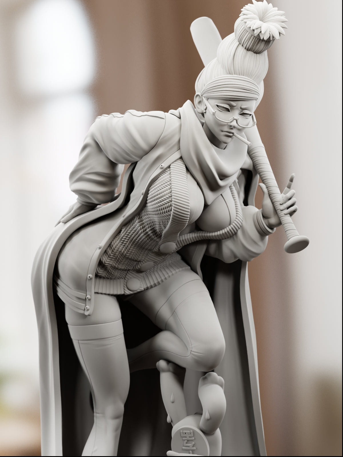 The Rebel Granny | Maximum Detailed 12K 3D printed figure