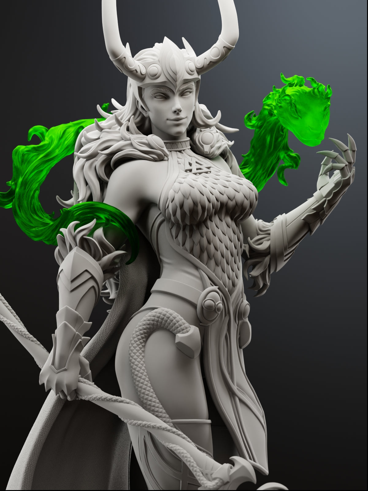Trickster Serpent Statue