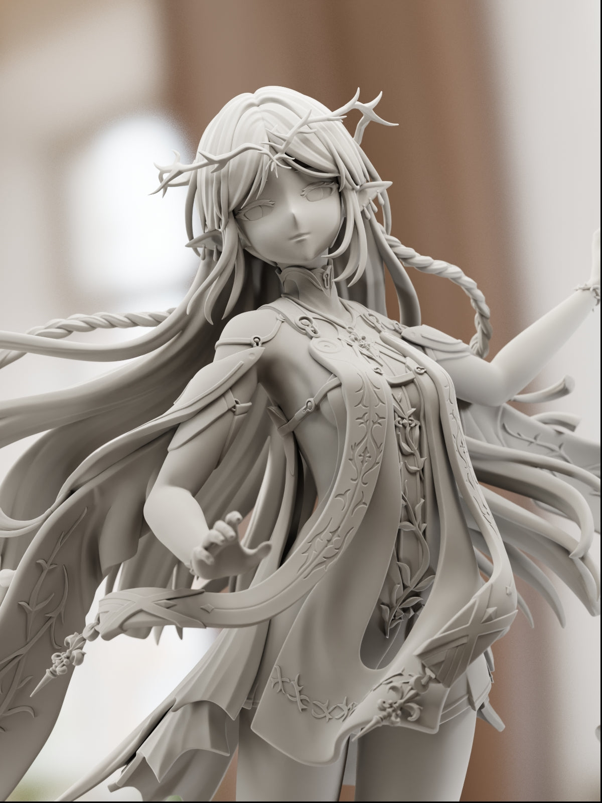 The Steel Rose | Maximum Detailed 12K 3D printed figure