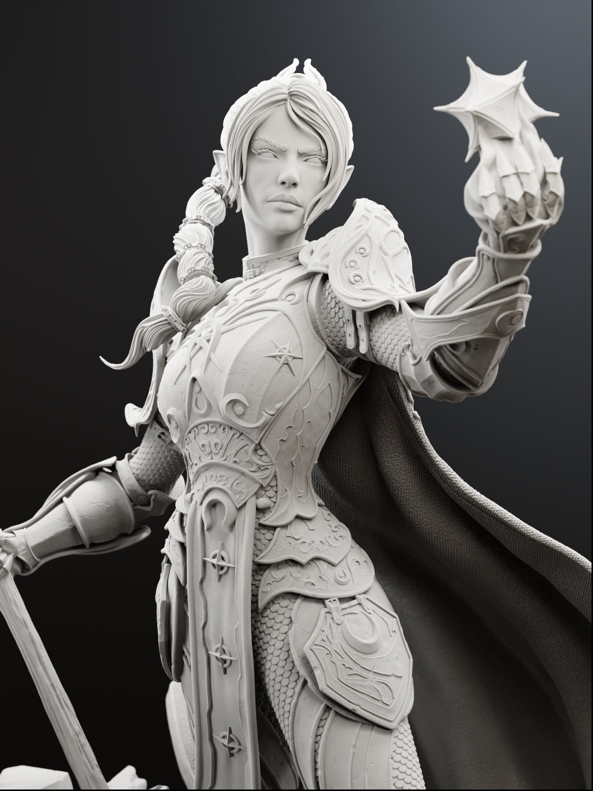 The Daughter of Shar | Maximum Detailed 12K 3D printed figure