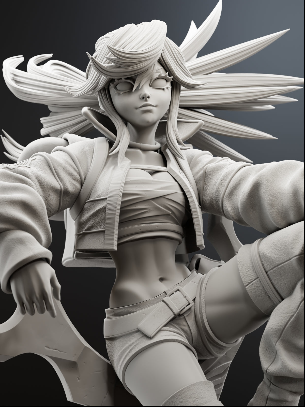 Sharp-Edged Cleaner | Maximum Detailed 12K 3D printed figure