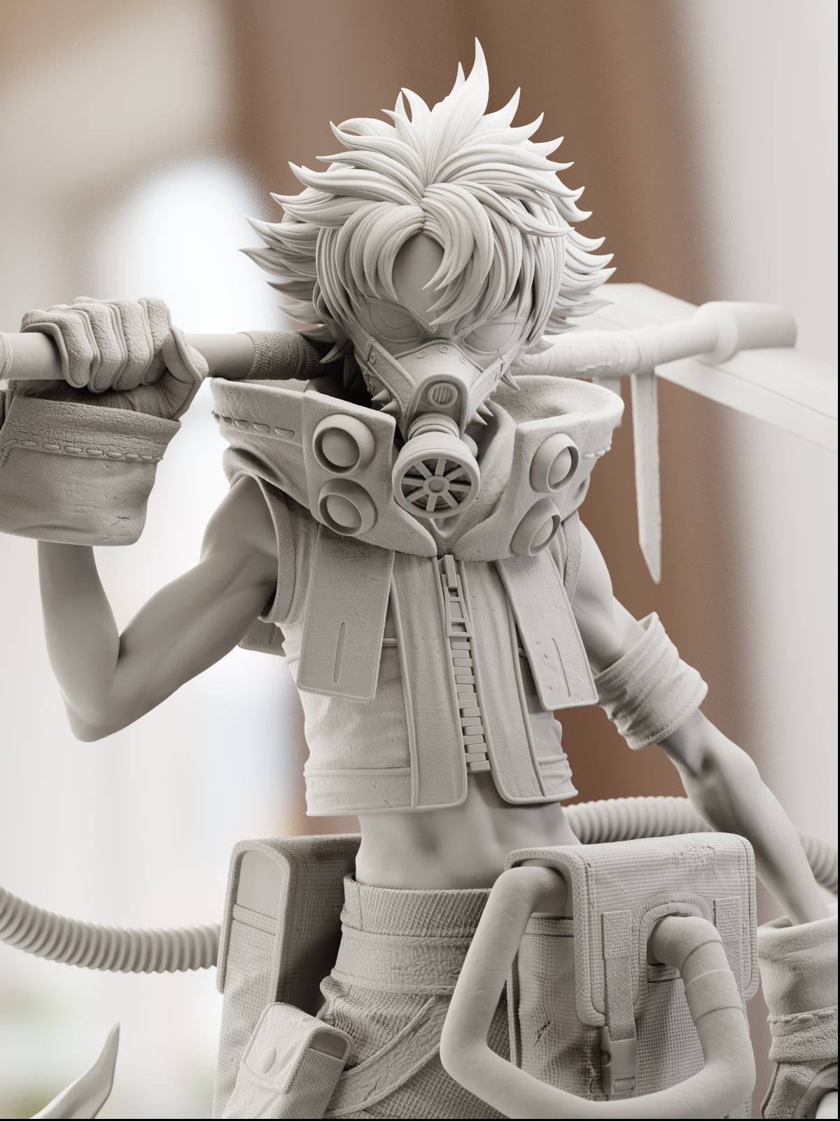The Trash Warrior | Maximum Detailed 12K 3D printed figure