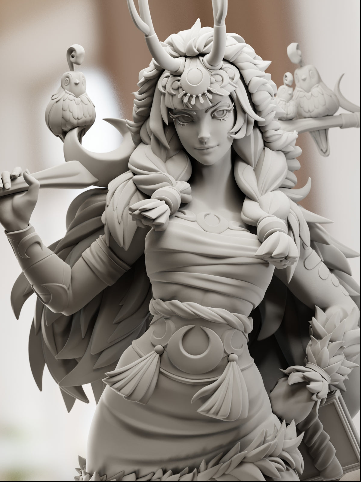 Goddess of the Hunt | Maximum Detailed 12K 3D printed figure