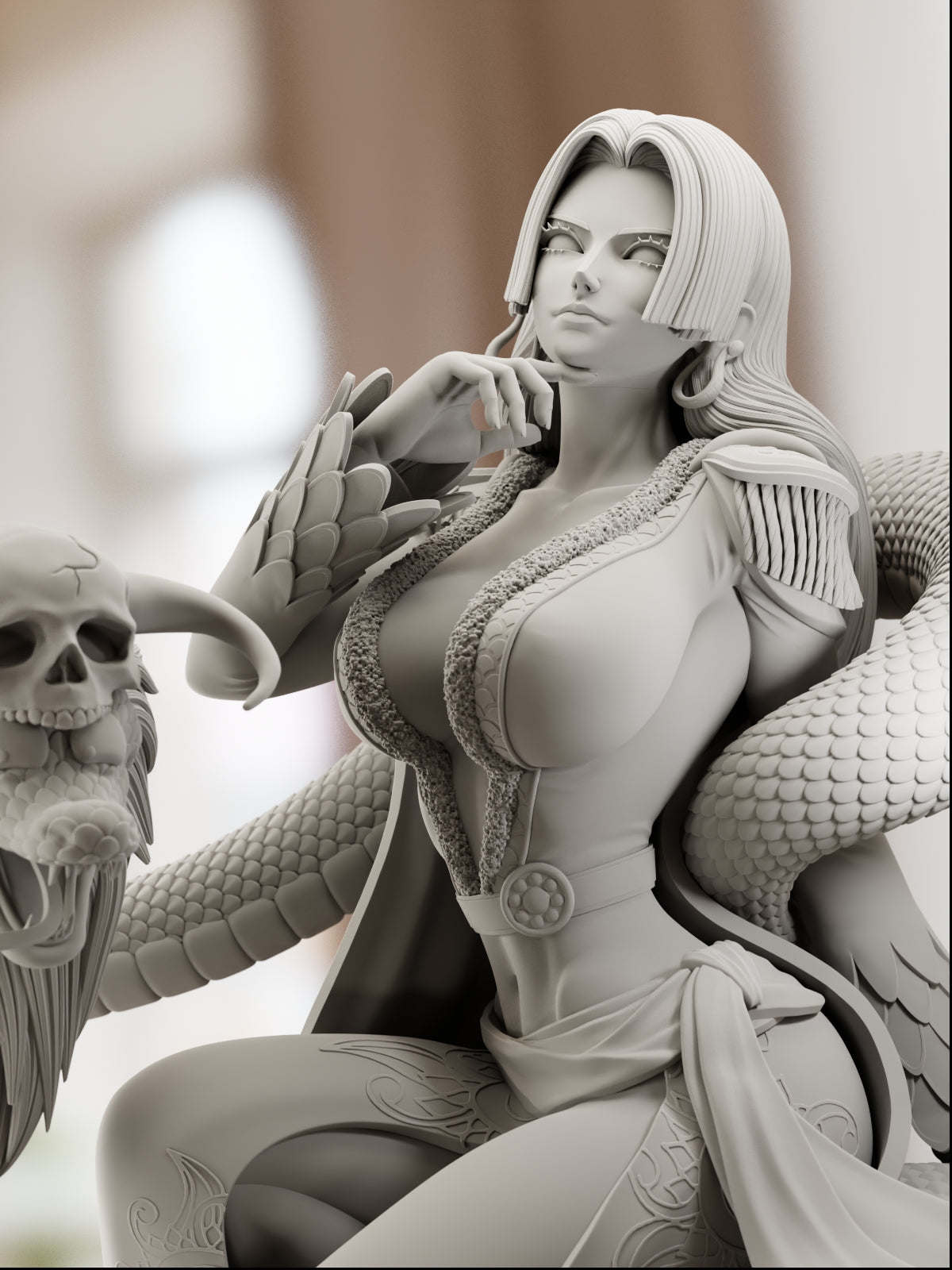 The Snake Princess | Maximum Detailed 12K 3D printed figure