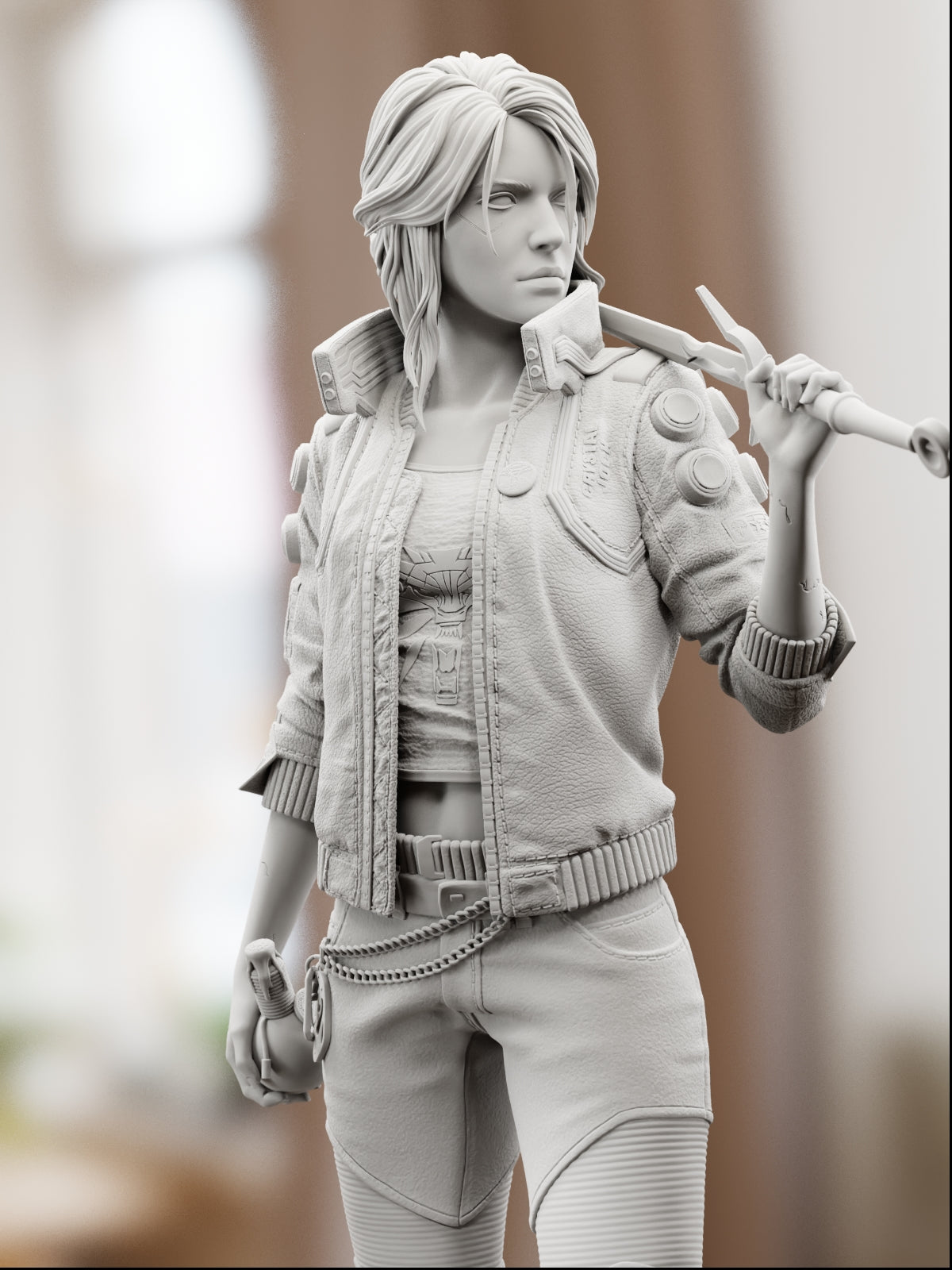 The Cyber Witcher | Maximum Detailed 12K 3D printed figure