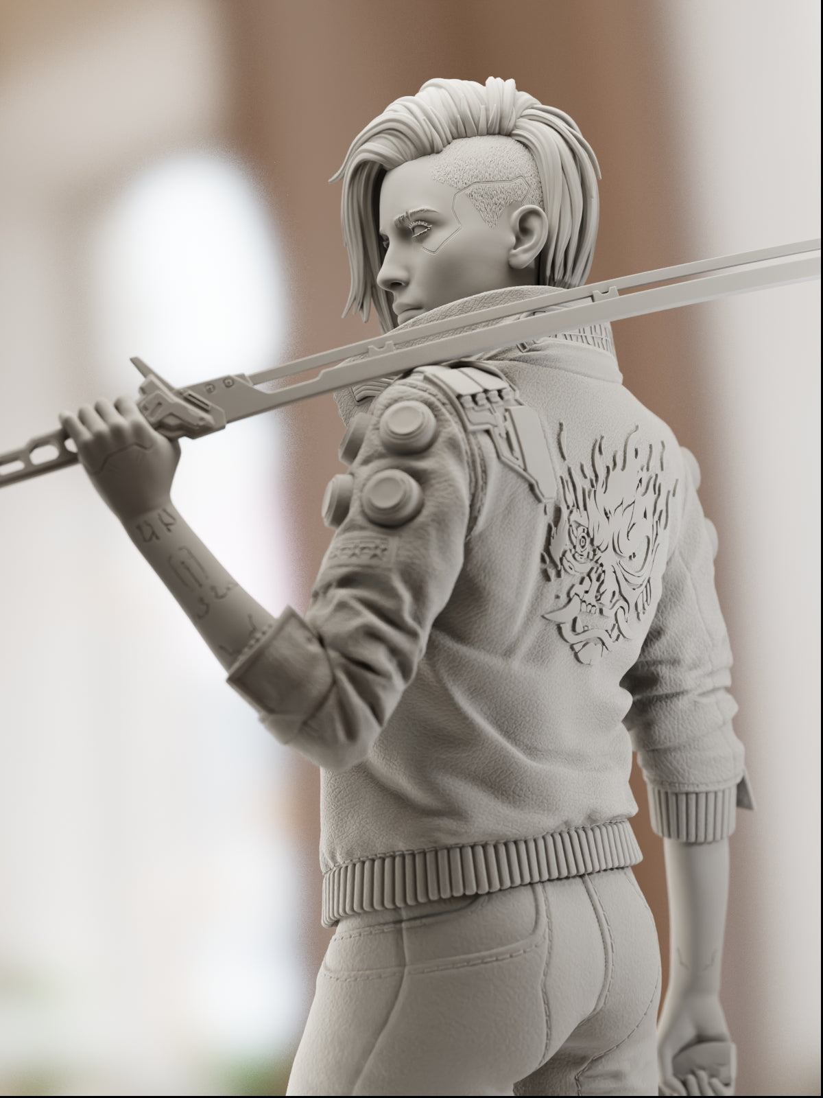 The Cyber Rebel | Maximum Detailed 12K 3D printed figure