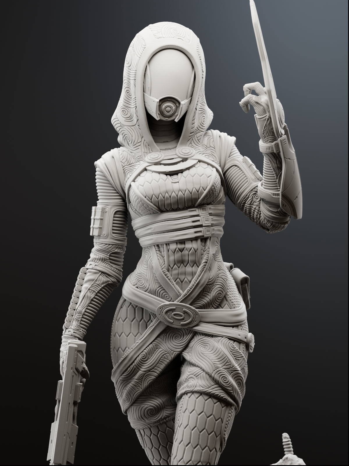 The Quarian Machinist Statue