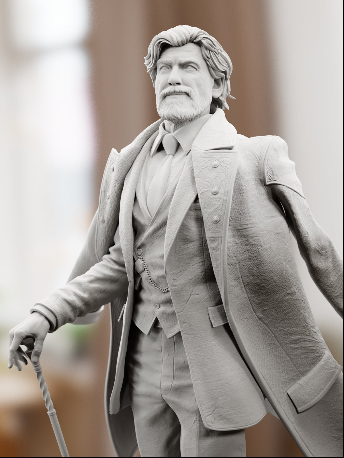 The White-Haired Man | Maximum Detailed 12K 3D printed figure