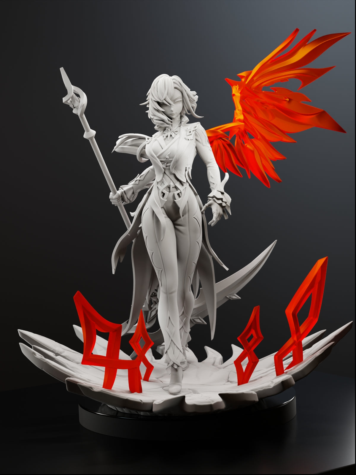 The Crimson Enigma | Maximum Detailed 12K 3D printed figure
