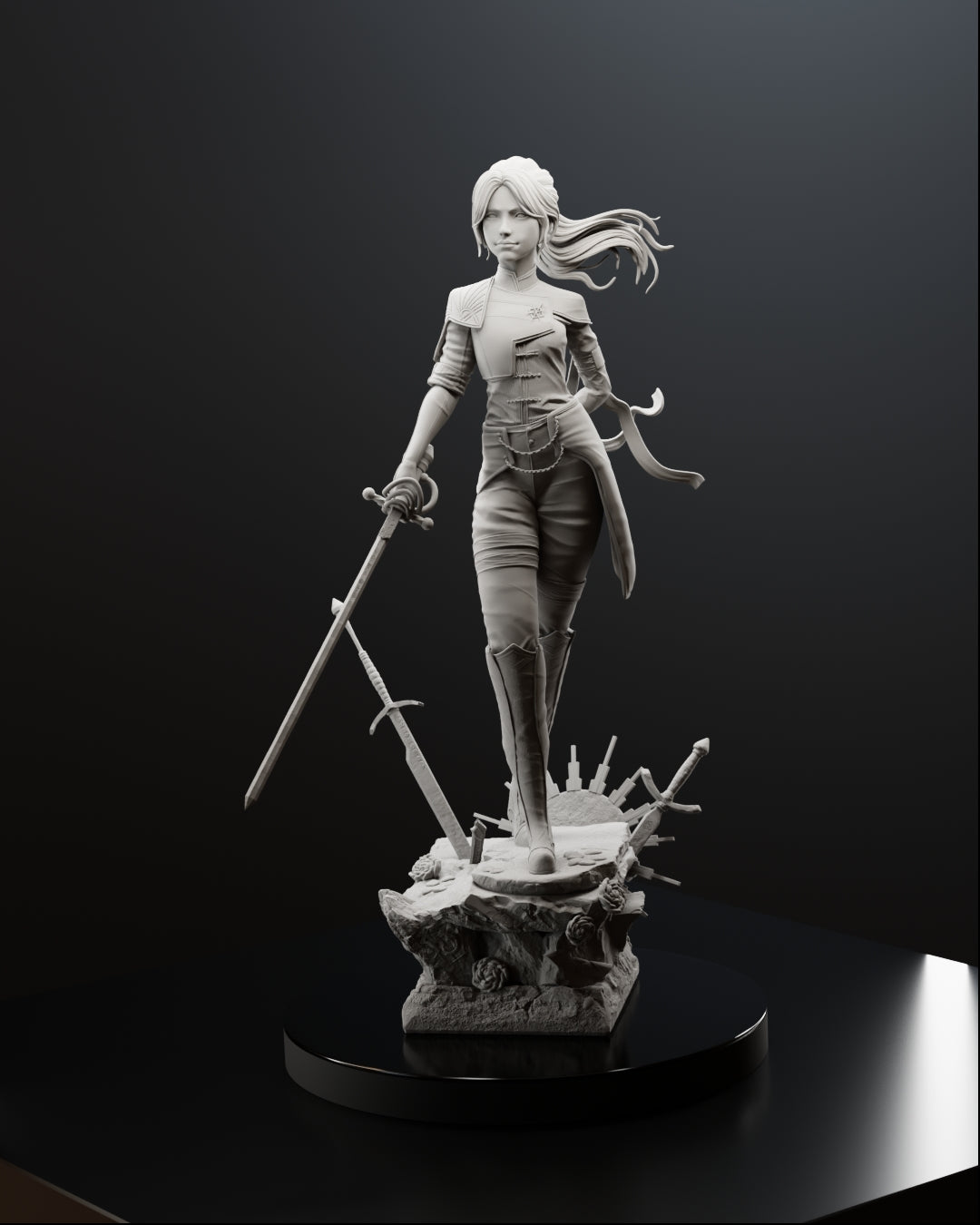 Roseblade Maelle Statue