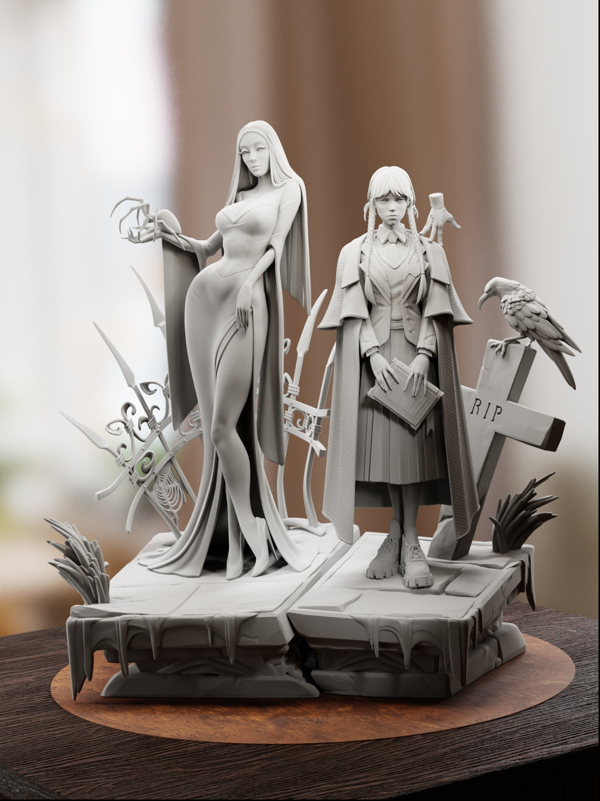 The Gothic Duo | Maximum Detailed 12K 3D printed figure