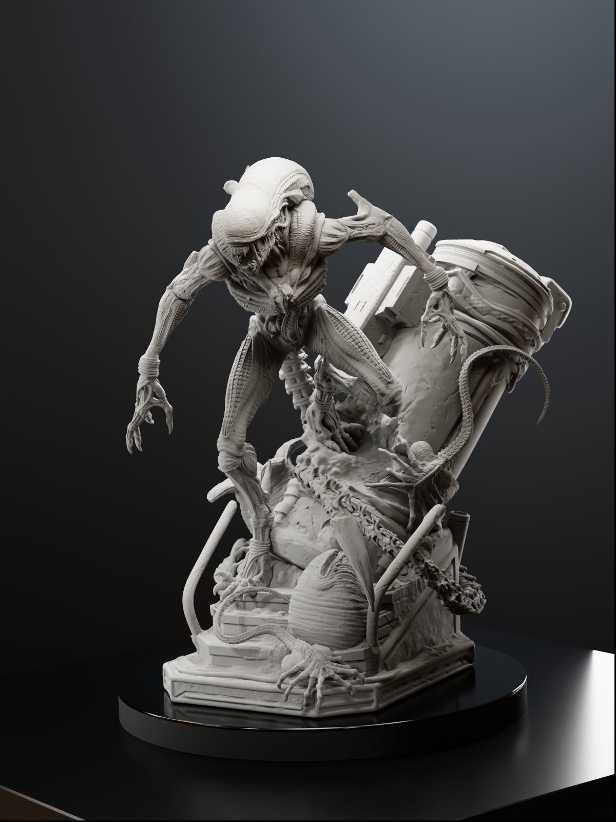 The Alien | Maximum Detailed 12K 3D printed figure