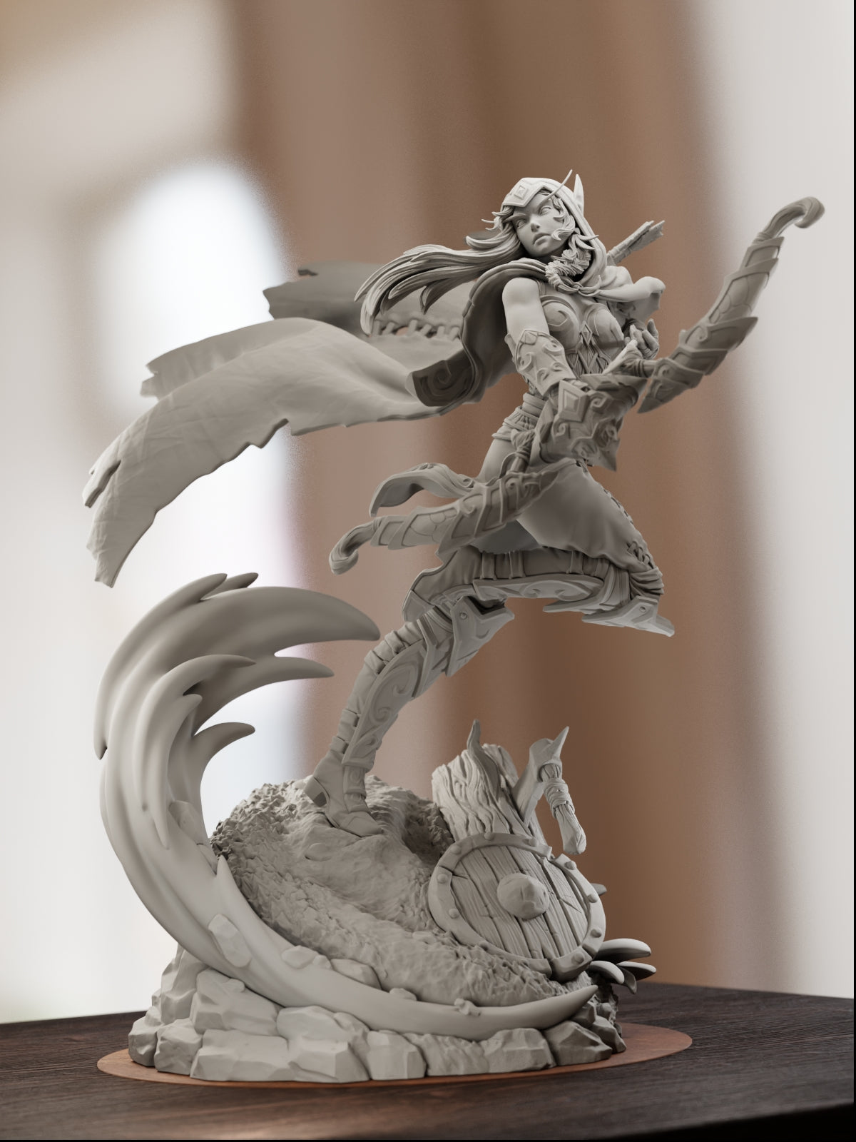 High Elf Archer | Maximum Detailed 12K 3D printed figure