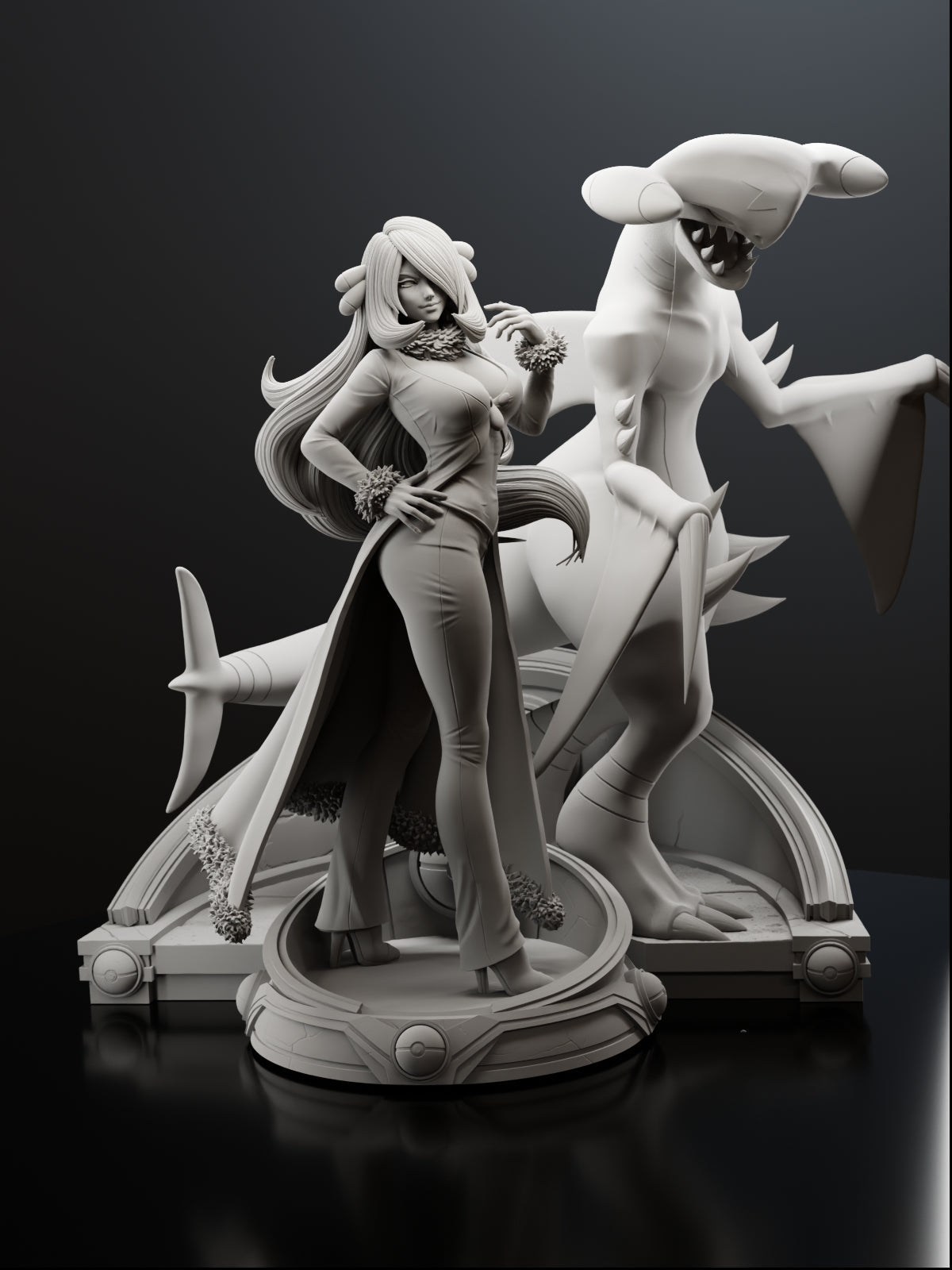 Champion of Sinnoh Statue