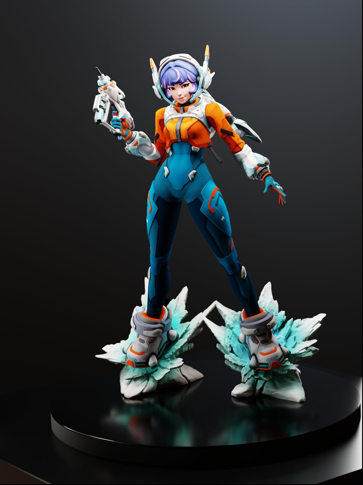 The Space Support | Maximum Detailed 12K 3D printed figure