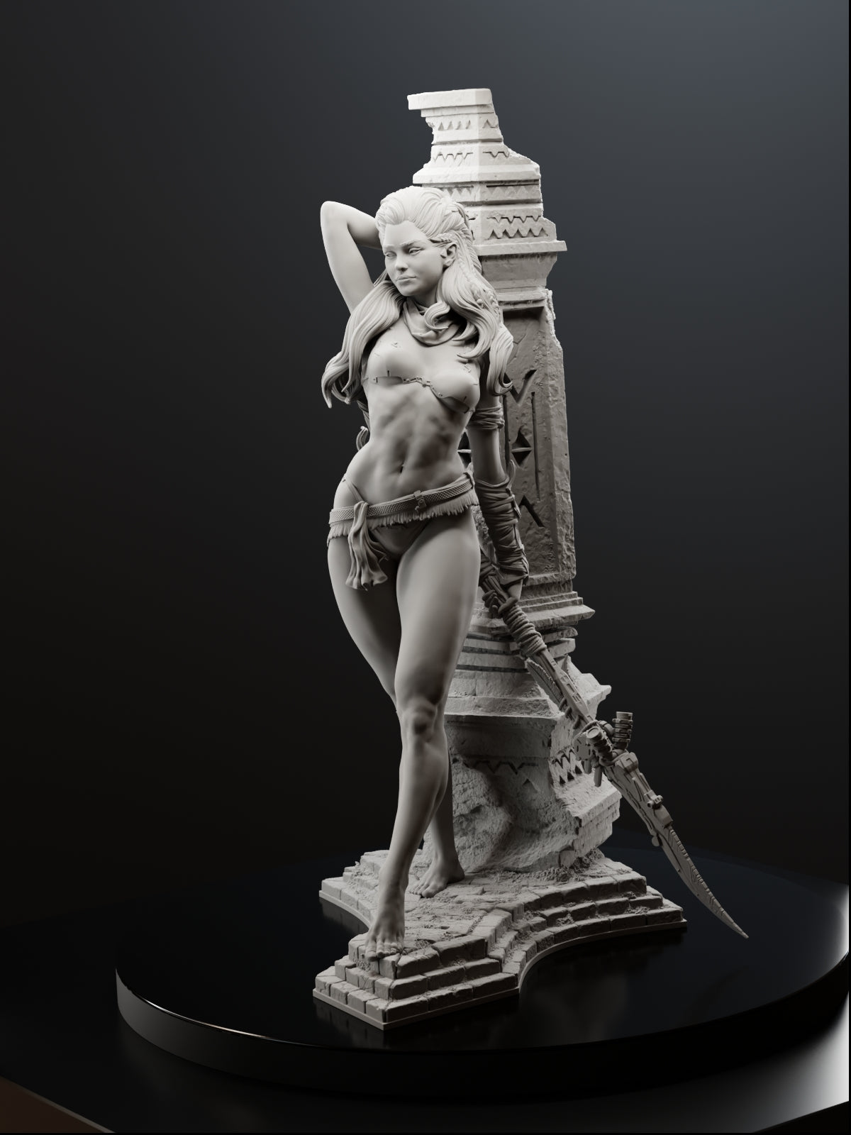 The Machine Huntress | Maximum Detailed 12K 3D printed figure