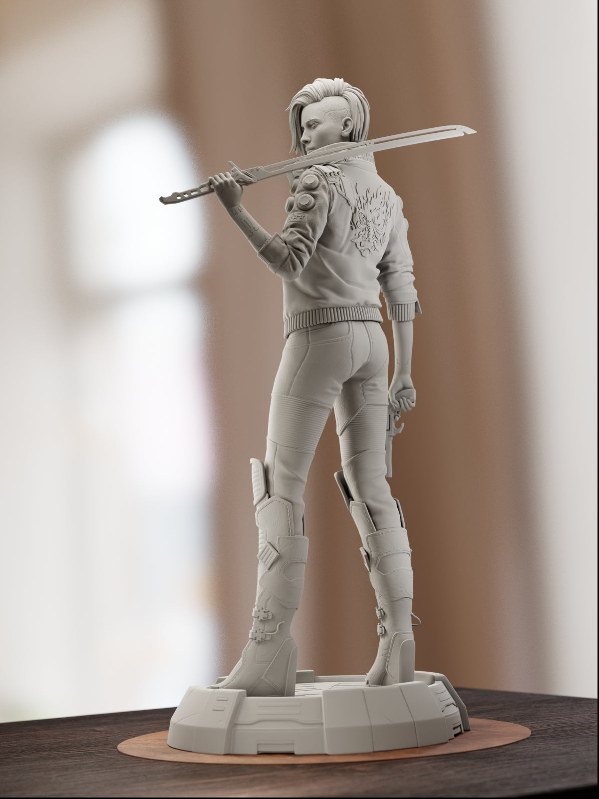 The Cyber Rebel | Maximum Detailed 12K 3D printed figure
