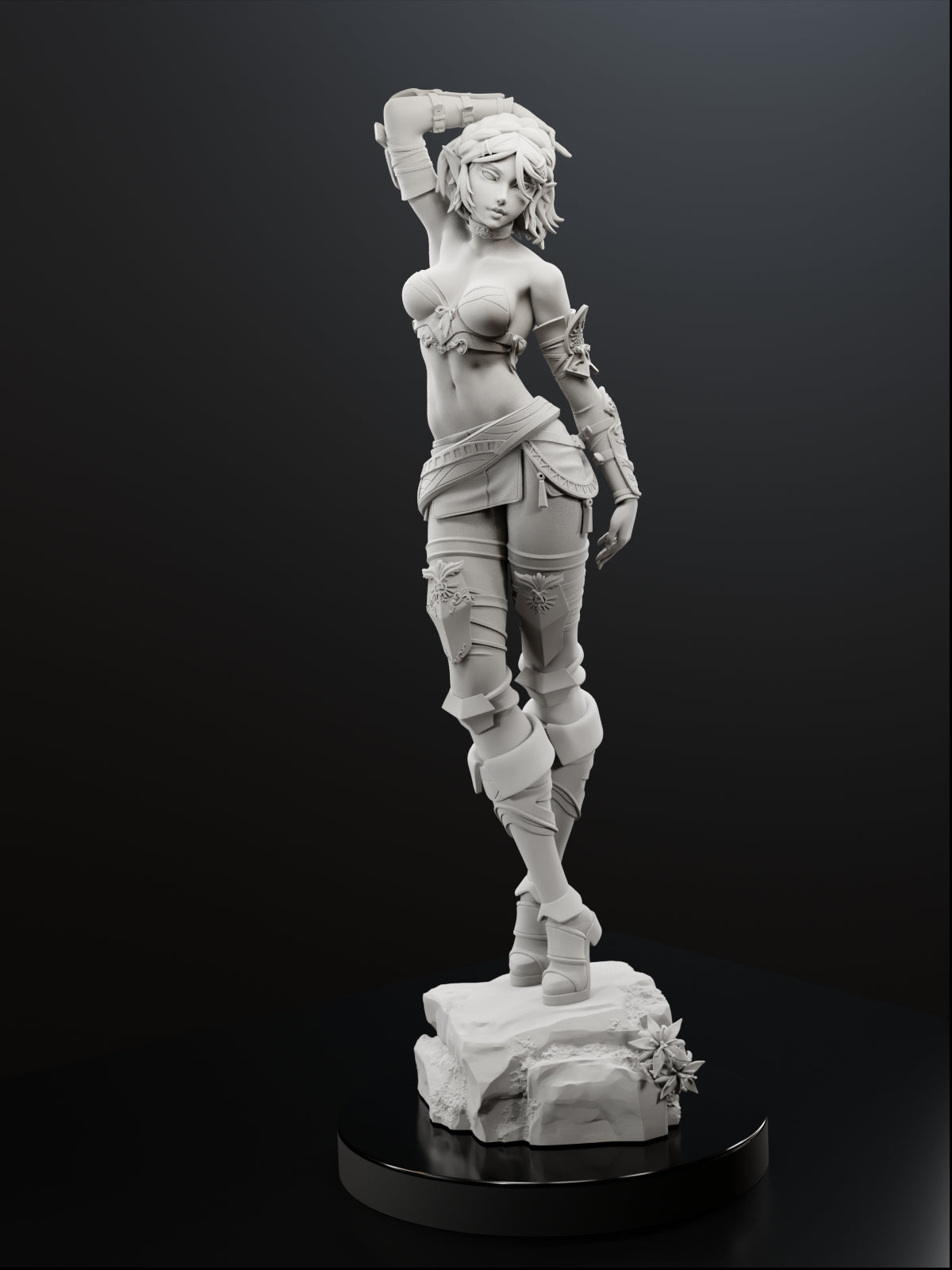 The Golden Maiden | Maximum Detailed 12K 3D printed figure