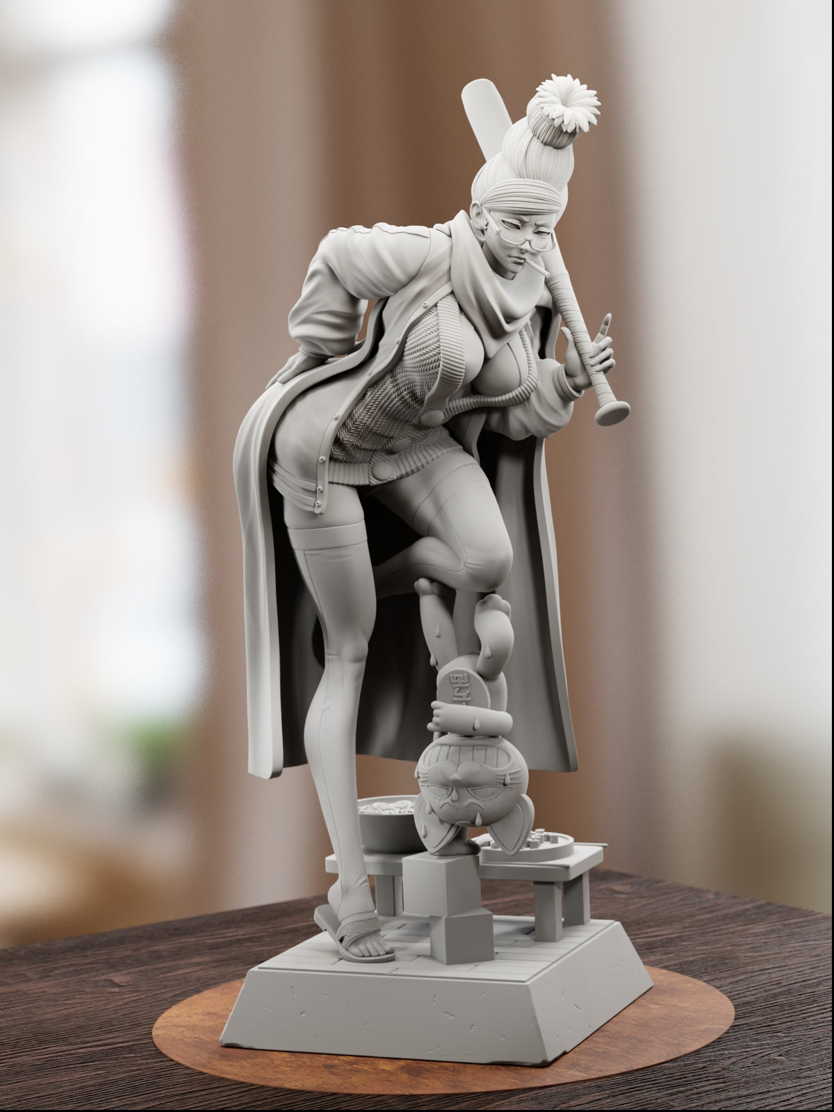 The Rebel Granny | Maximum Detailed 12K 3D printed figure