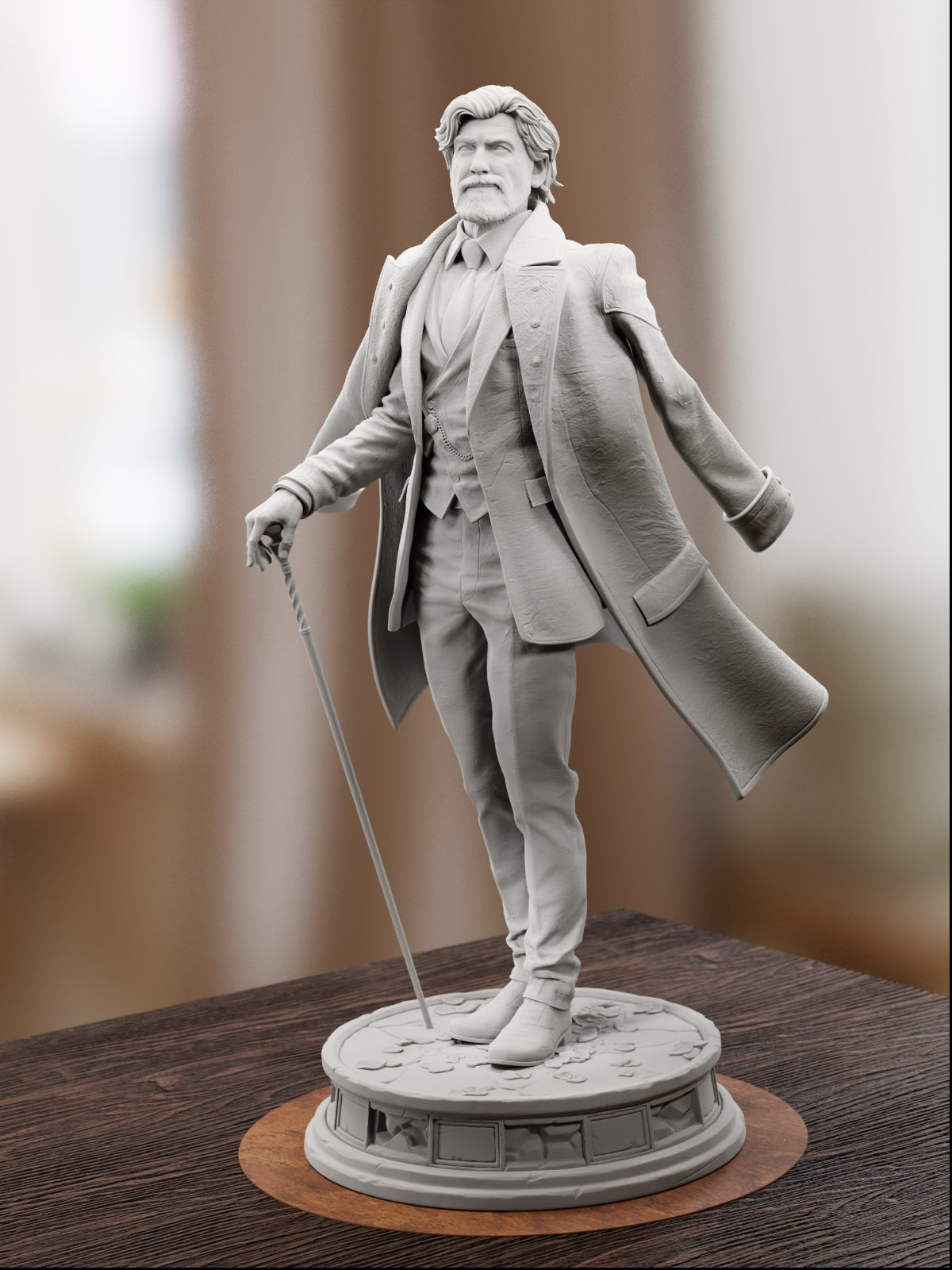 The White-Haired Man | Maximum Detailed 12K 3D printed figure