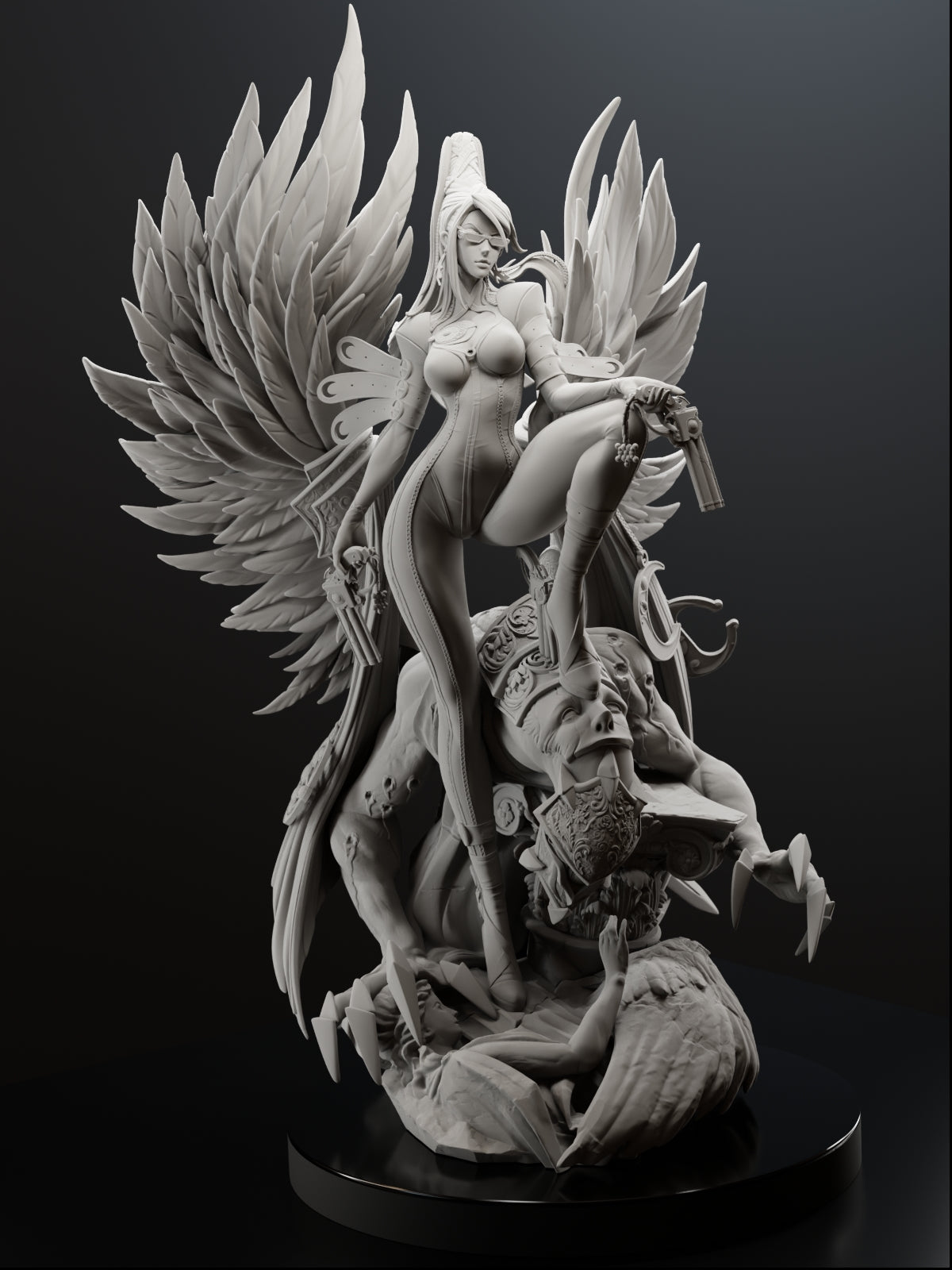 The Gunslinger Witch Statue