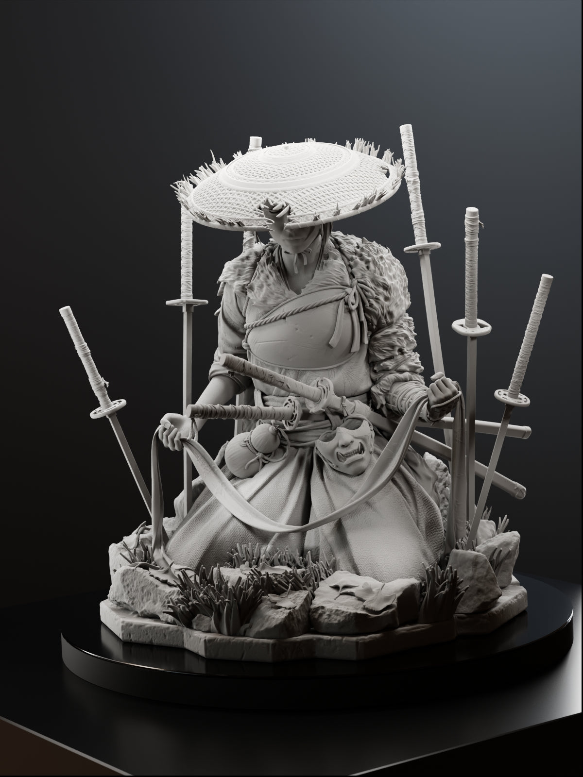 The Silent Ronin | Maximum Detailed 12K 3D printed figure