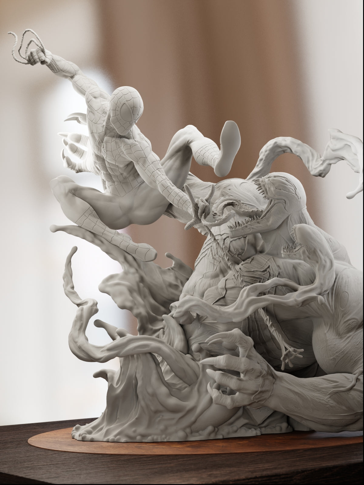Webs and Shadows | Maximum Detailed 12K 3D printed figure