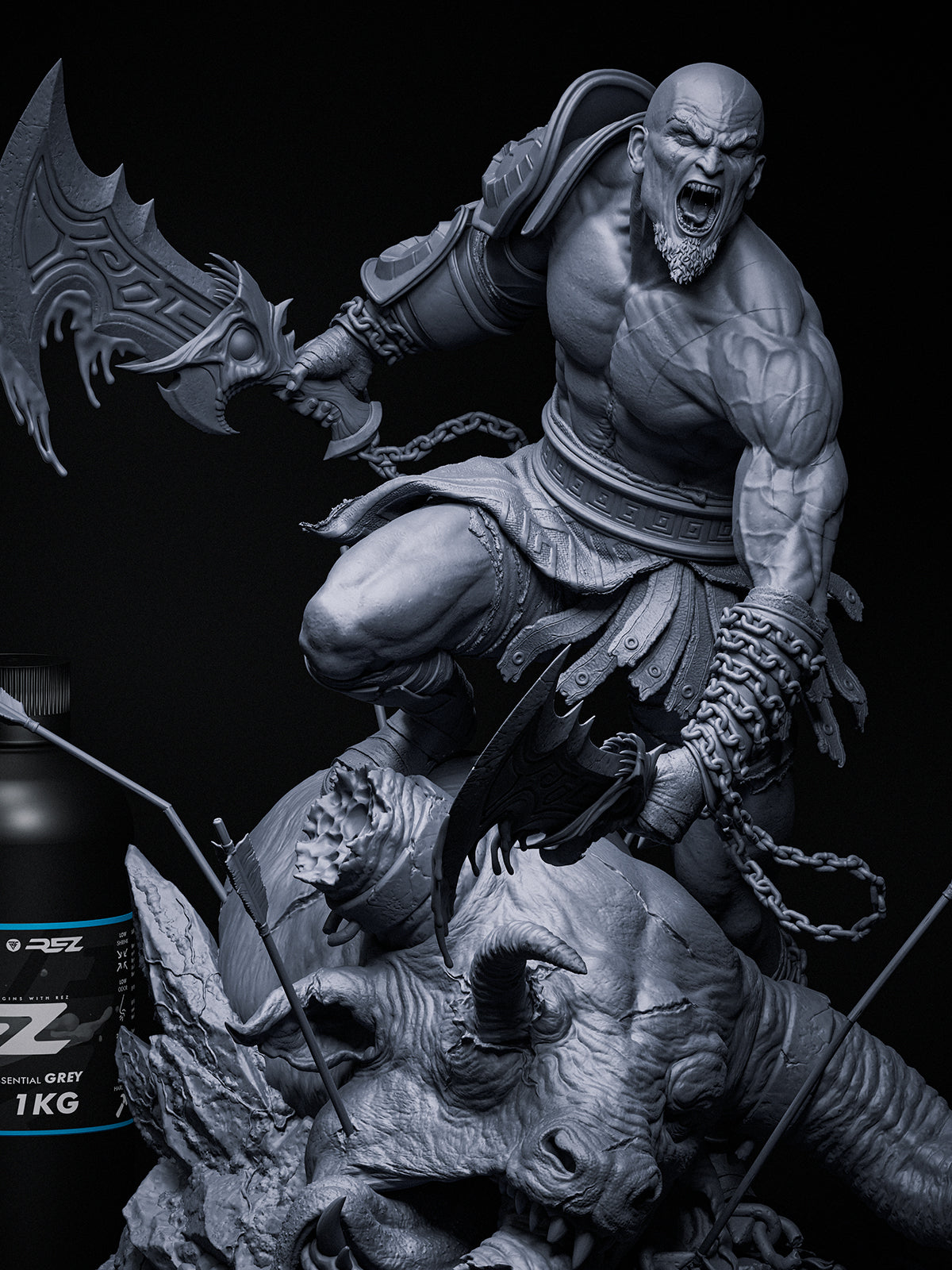 The Ashen Berserker Statue
