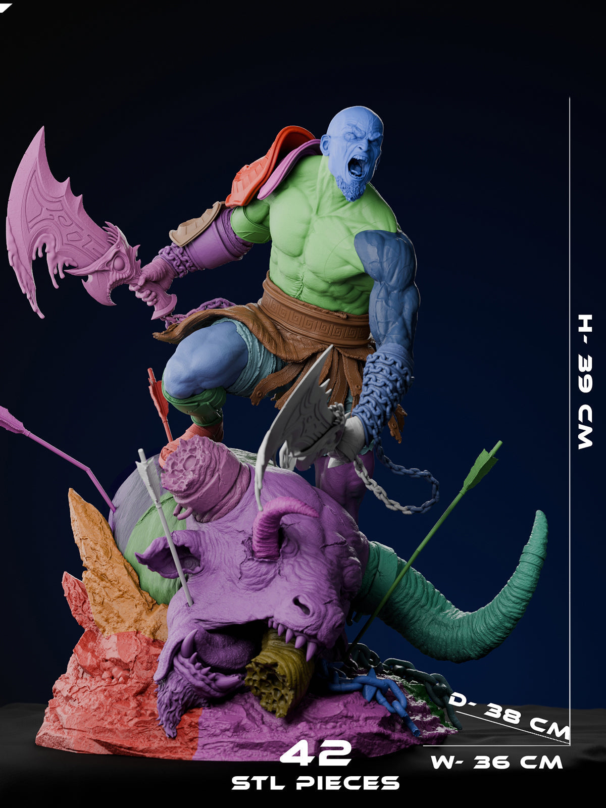 The Ashen Berserker Statue