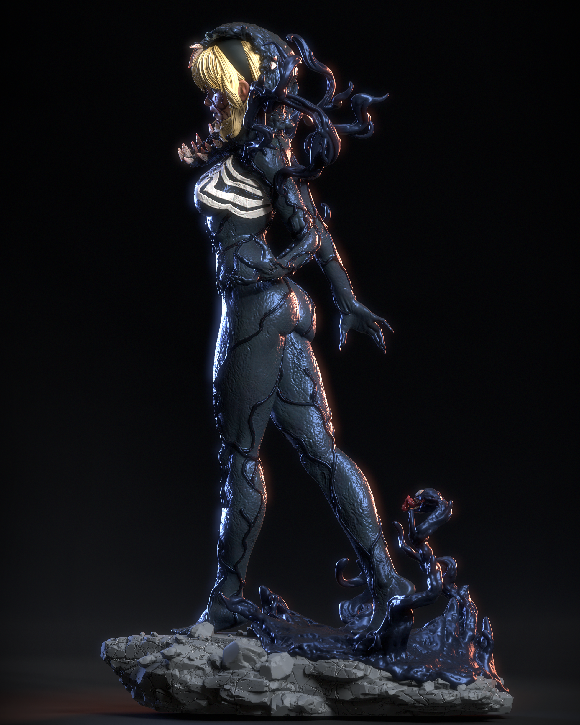 Symbiote Gwen | Maximum Detailed 12K 3D printed figure