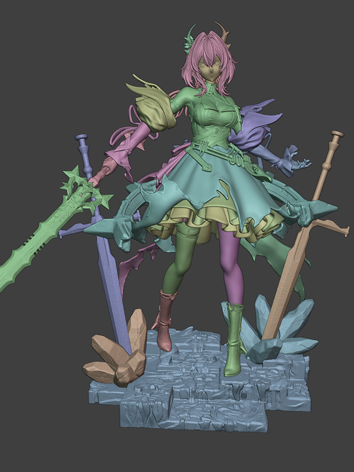Emberblade Vanguard Statue