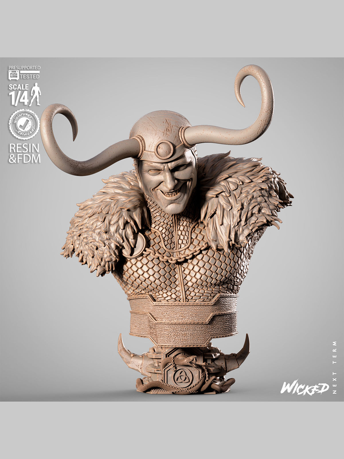 The Trickster God | Maximum Detailed 12K 3D printed bust