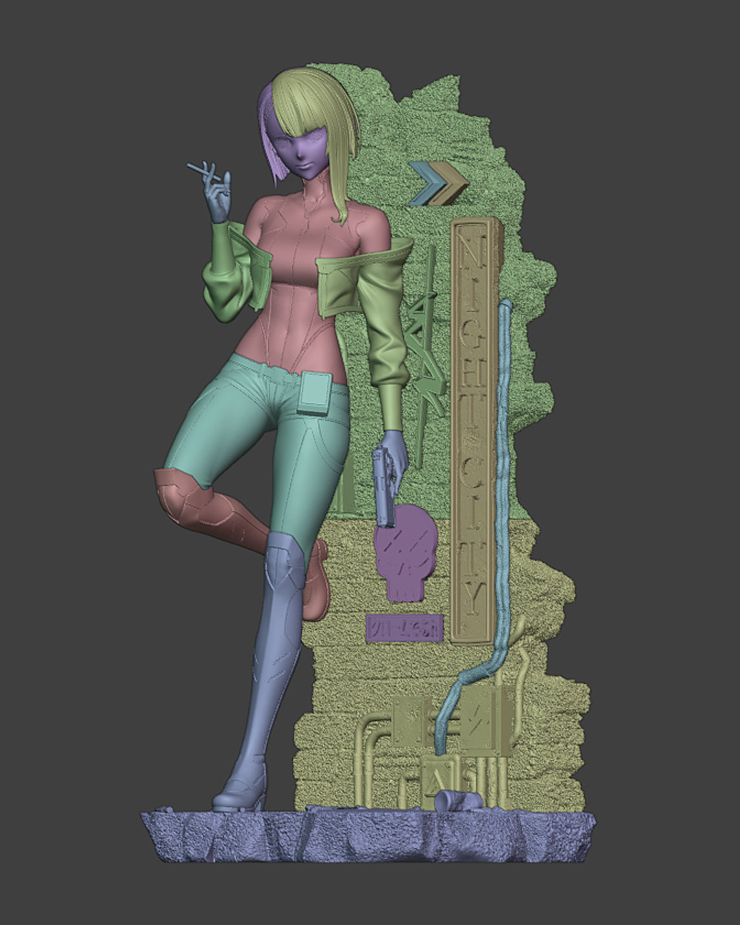 Moon-Dreaming Netrunner Statue
