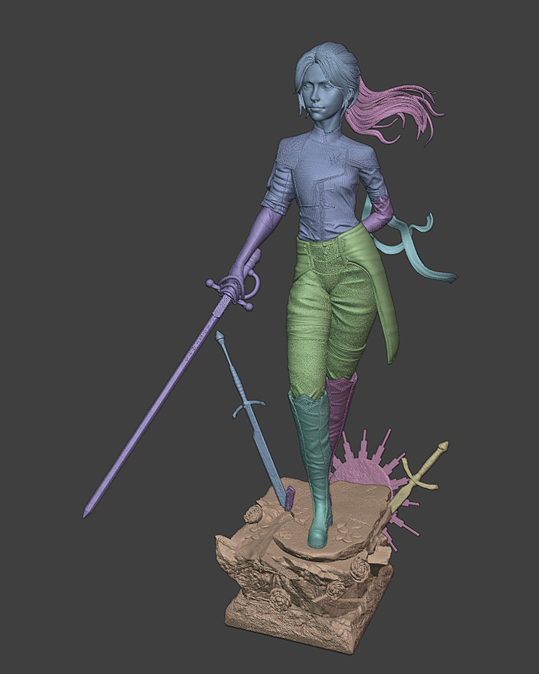 Roseblade Maelle Statue