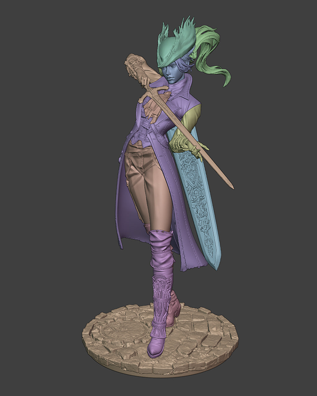 The Clocktower Rose | Maximum Detailed 12K 3D printed figure