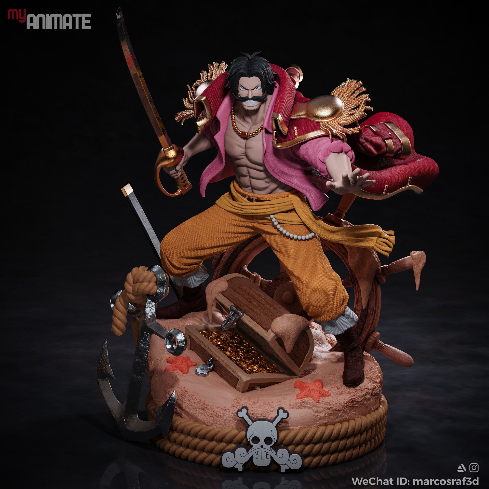 The Pirate King | Maximum Detailed 12K 3D Printed Figure