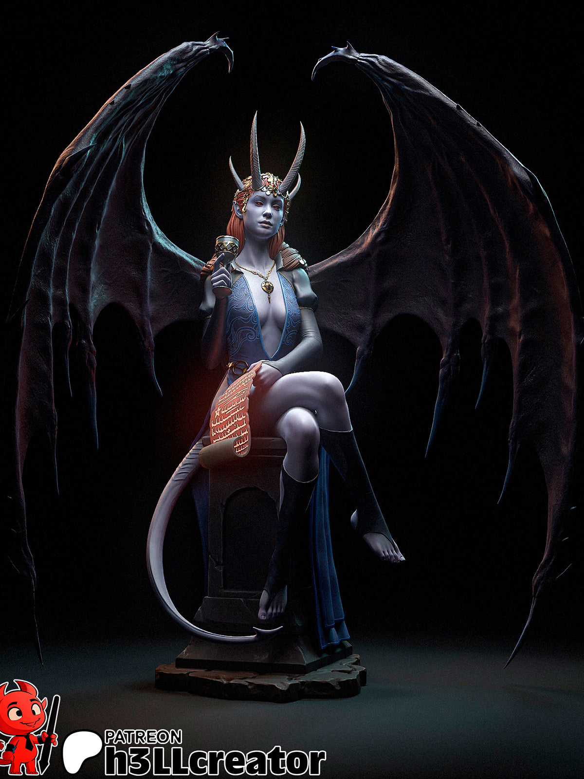 Mizora - Baldur's Gate 3 | Maximum Detailed 12K 3D printed figure