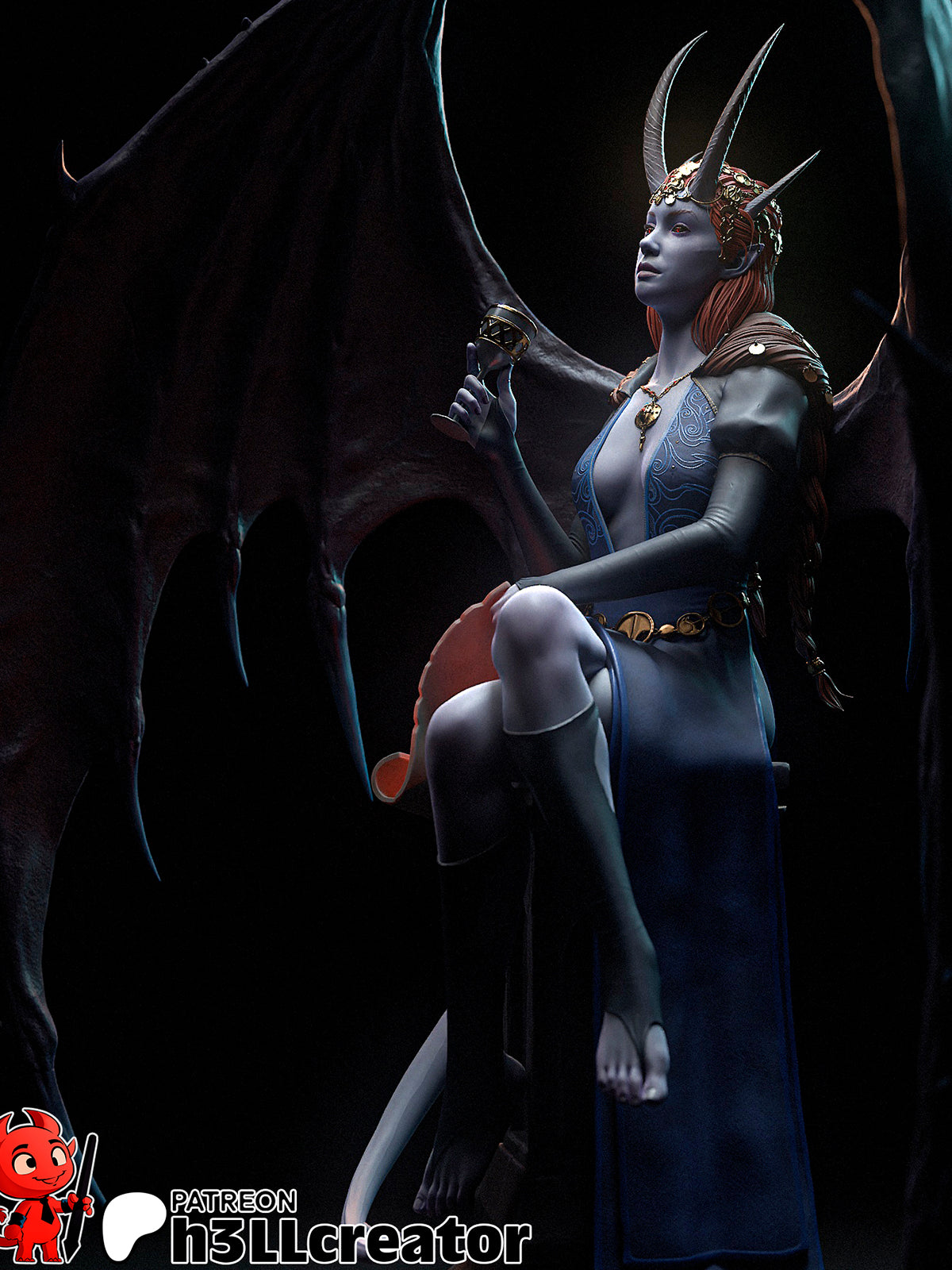 Mizora - Baldur's Gate 3 | Maximum Detailed 12K 3D printed figure