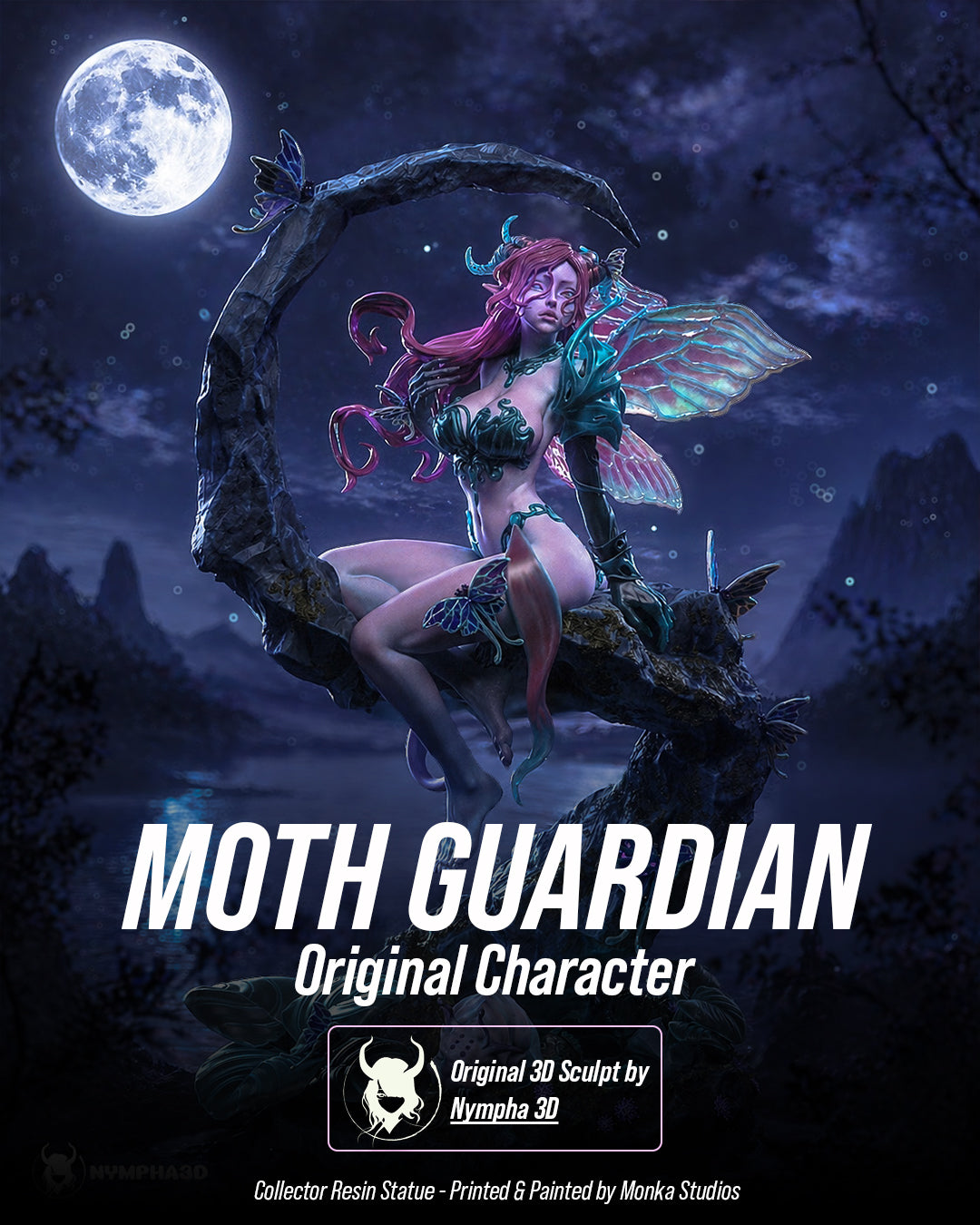 Moth Guardian Statue